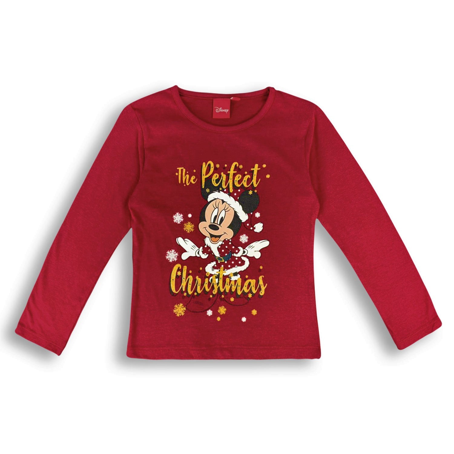Maglietta Disney Minnie Mouse maniche lunghe natalizia bambina per Natale 4603