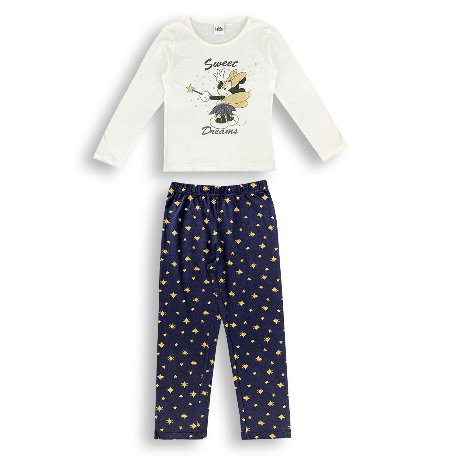 Pigiama Disney Minnie Mouse lungo bimba ufficiale in cotone bambina 4604
