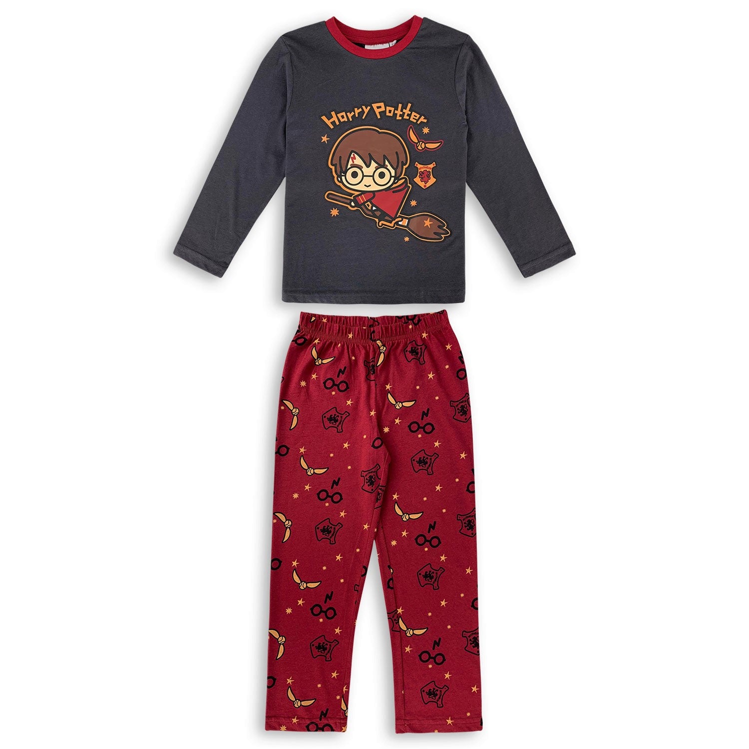 Pigiama Harry Potter bimbo lungo ufficiale maniche lunghe in cotone bambino 4654