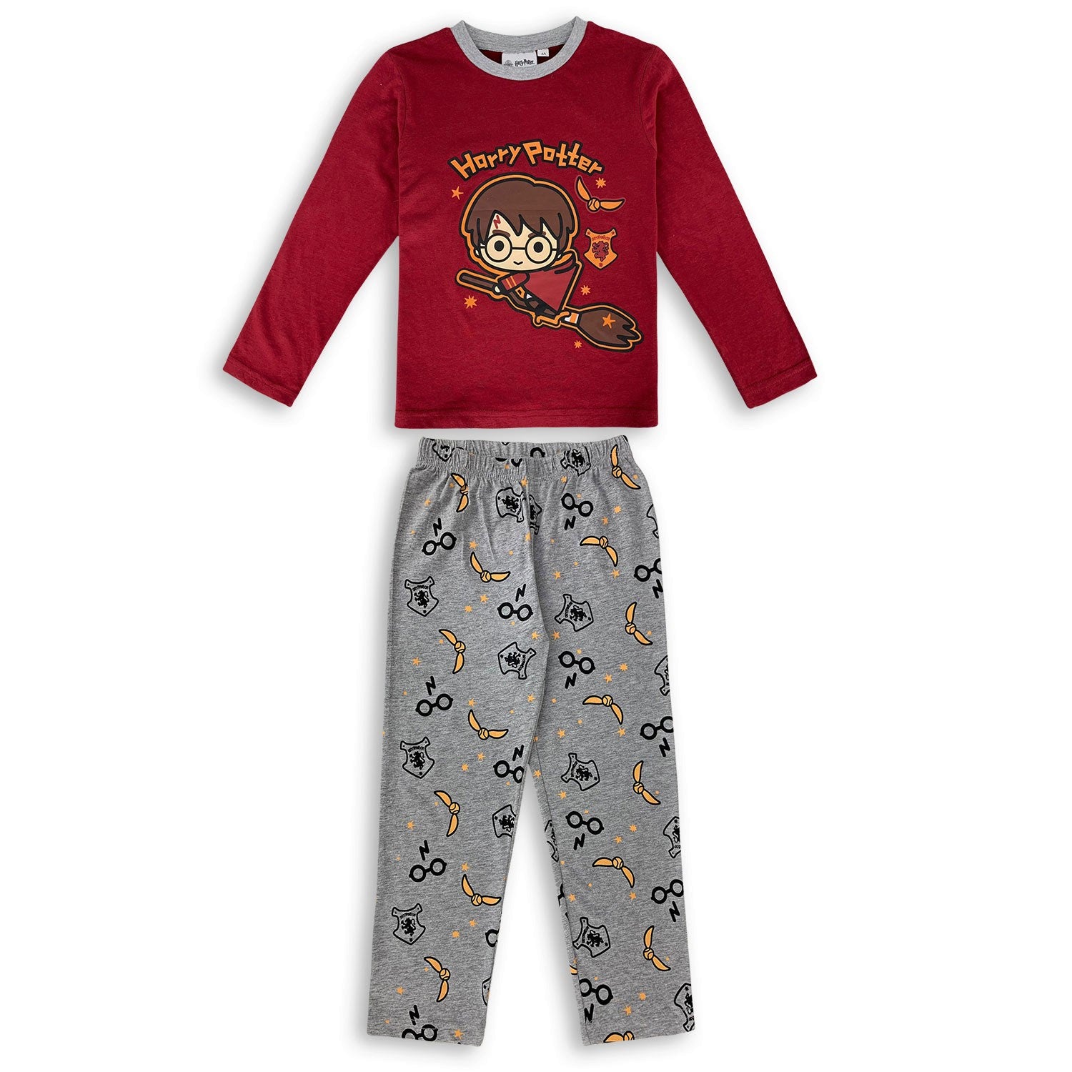 Pigiama Harry Potter bimbo lungo ufficiale maniche lunghe in cotone bambino 4654