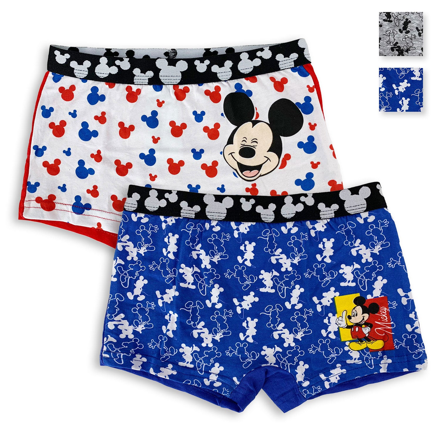 Set 2 Boxer Disney Mickey Mouse ufficiale bambino shorties mutandine intimo 4657