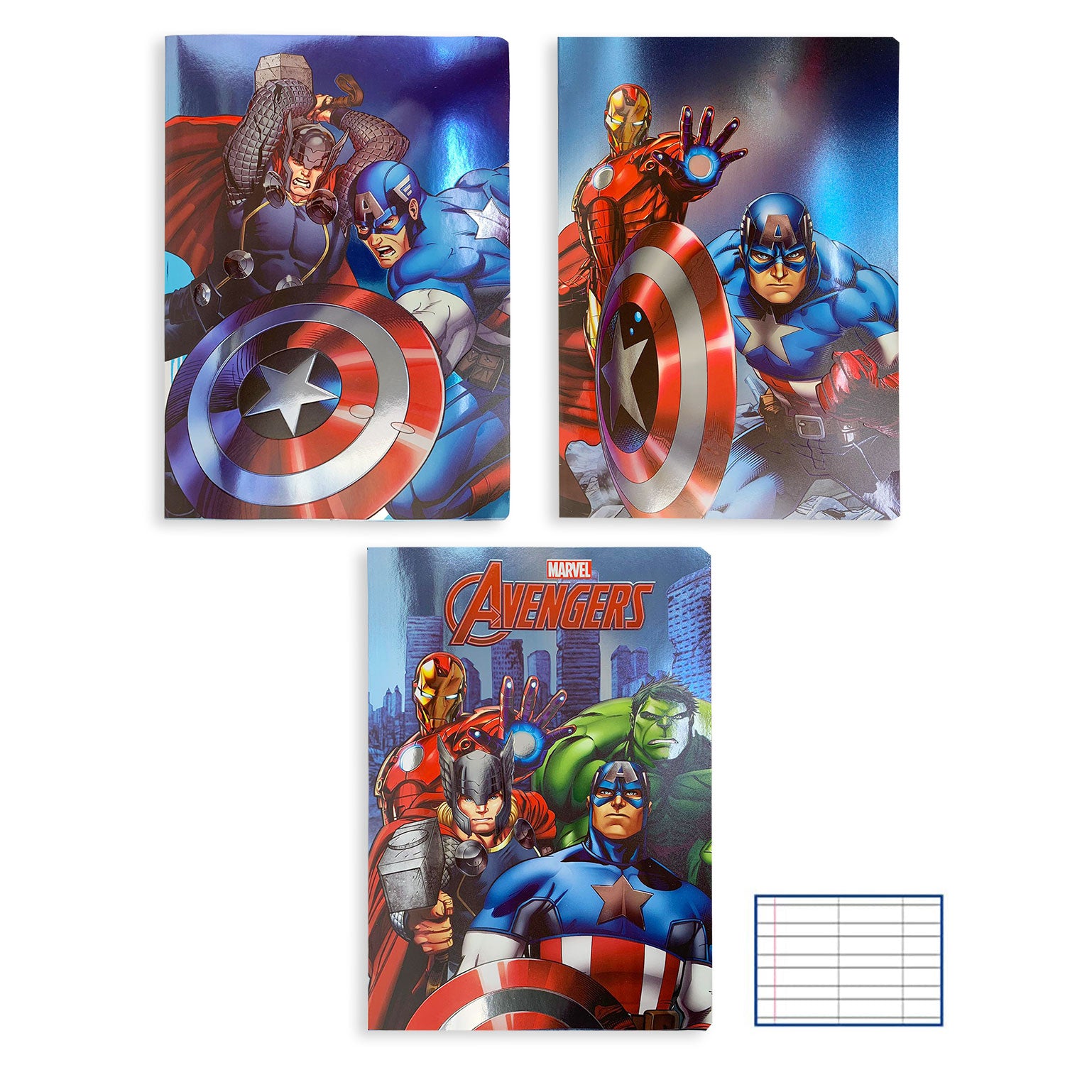 Marvel Avengers Quaderni pacco 10 pezzi maxi quadernone A4 rigatura A 4667