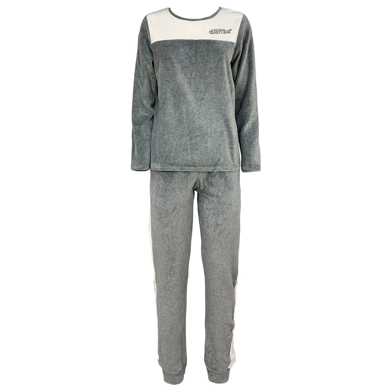 Pigiama invernale lungo donna in ciniglia felpa pantalone Dimensione Danza 4777