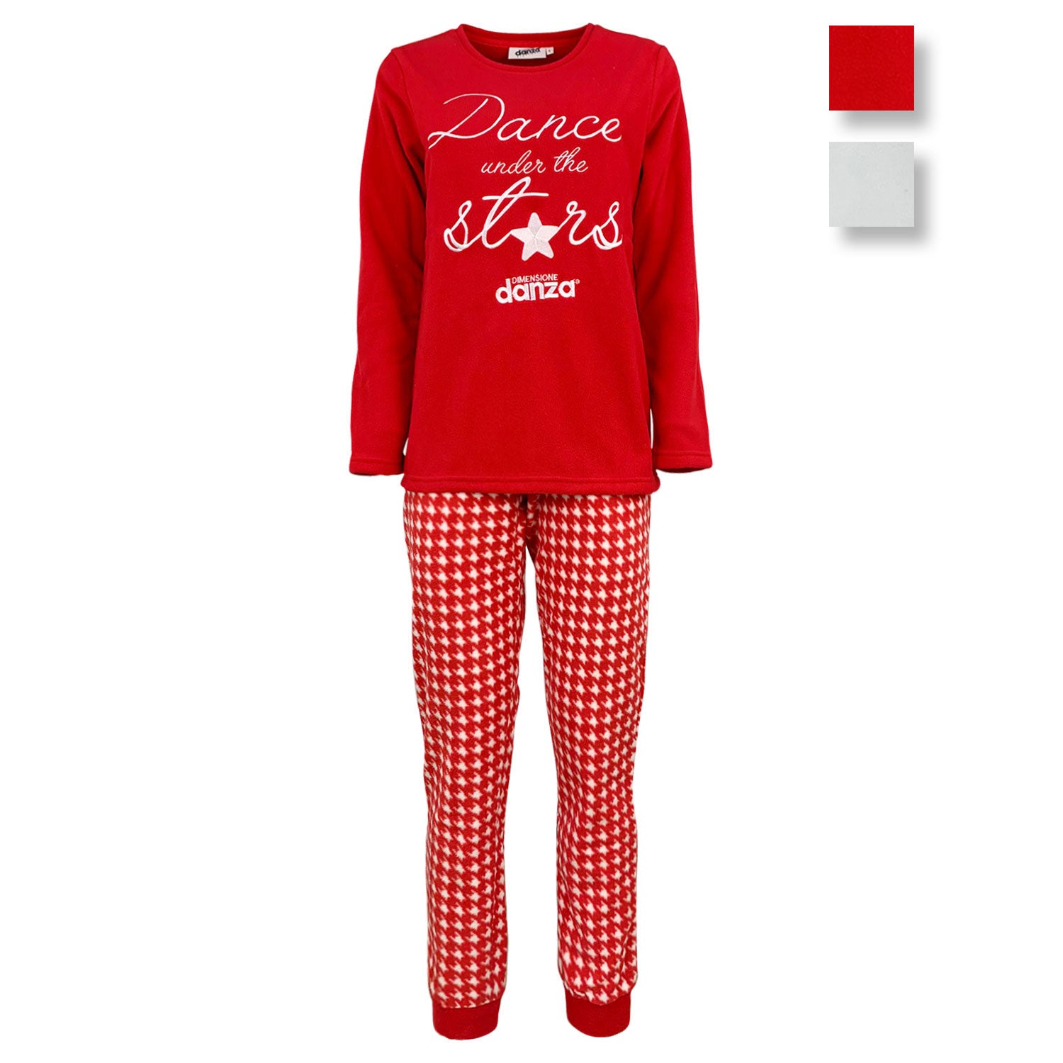 Pigiama invernale natalizio lungo donna in pile Natale Dimensione Danza 4779