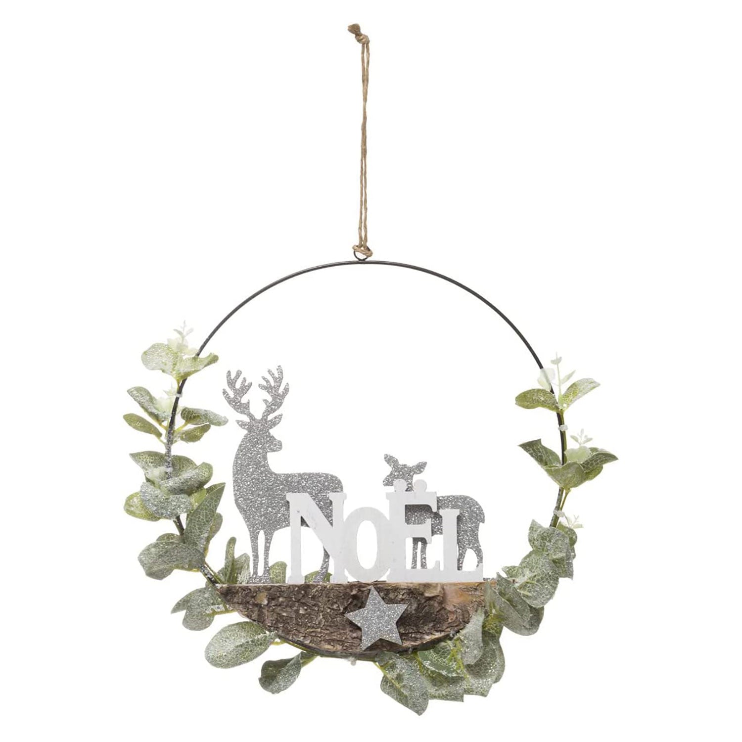 Ghirlanda natalizia Fuoriporta decori di Natale ornamentale con ramo renne 4804