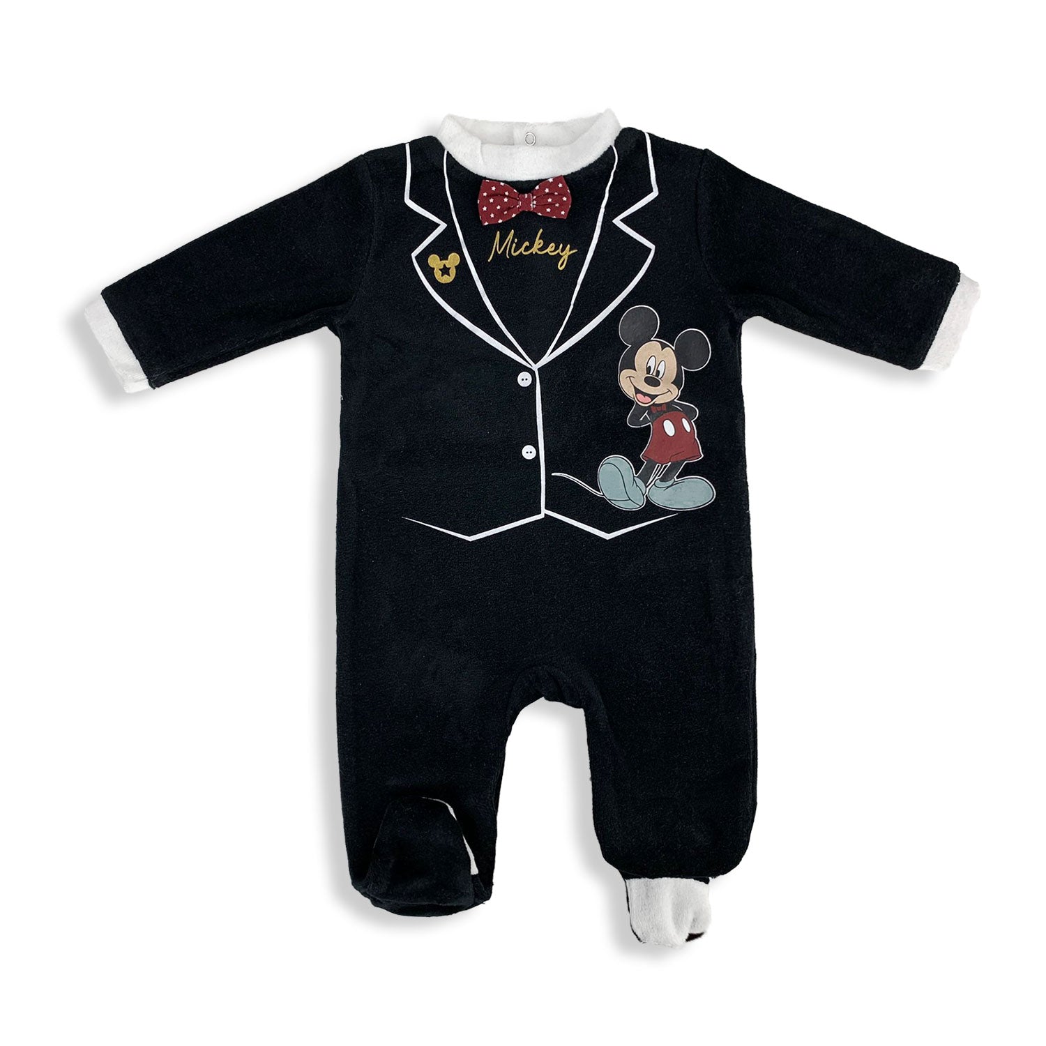 Tutina Disney Pagliaccetto neonato Mickey Mouse Pigiama in velluto bimbo 4825