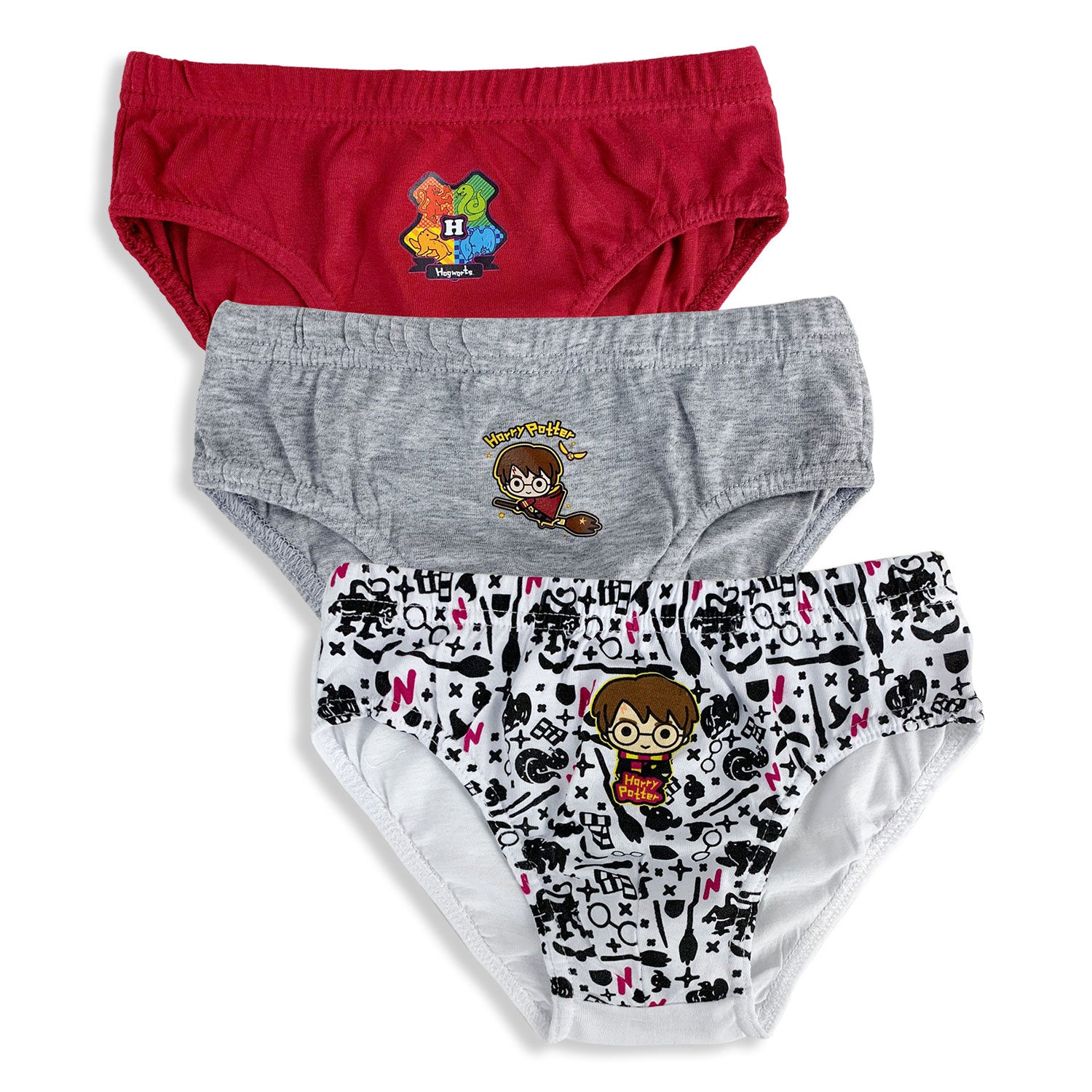 Slip Harry Potter 3 pezzi ufficiale bambino shorties mutandine intimo 4830