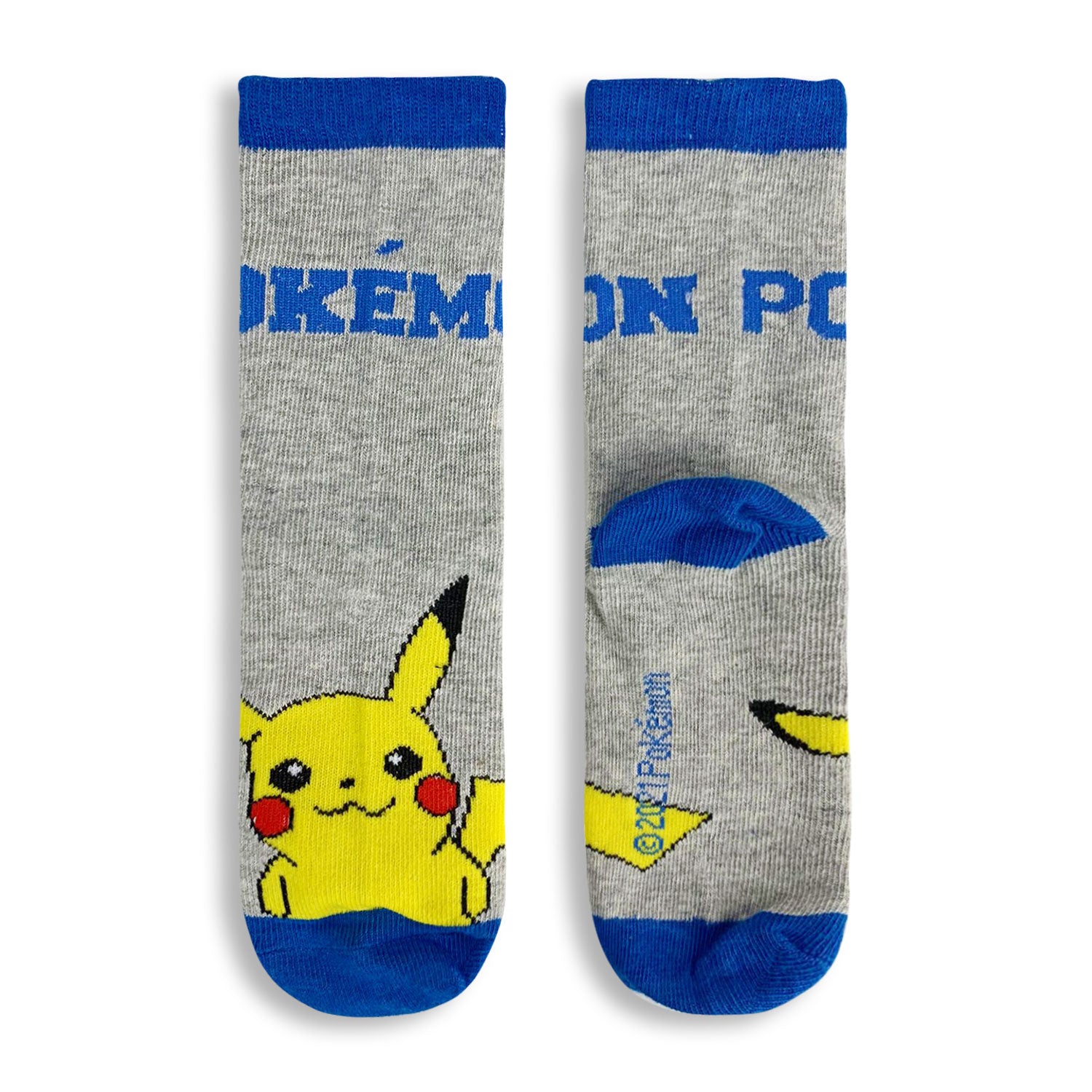 Calzini lunghi Pokemon pikachu 3 paia per bambino in filato cotone stampati 4833