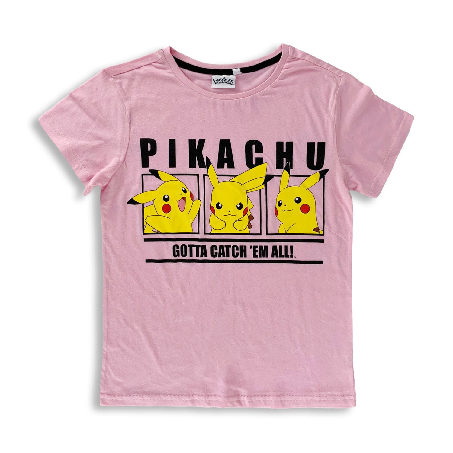 T-Shirt Pokemon ufficiale maglia stampa Pikachu originale Ragazza donna 4844