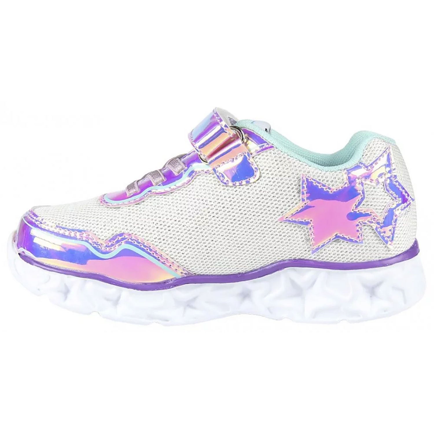 Scarpe sportive Disney Frozen Elsa a strappo per bambina con luci led 4960
