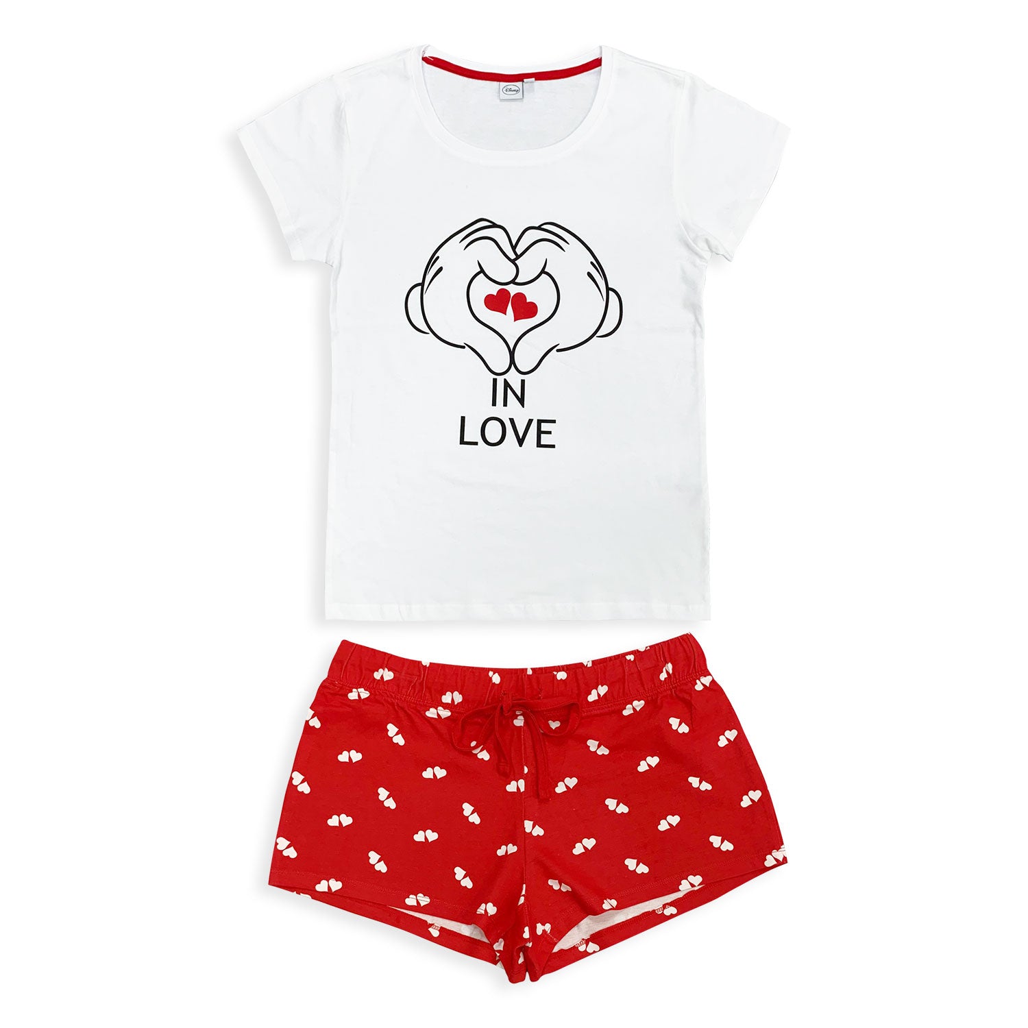 Pigiama corto donna Disney Mickey Mouse t-shirt e pantaloncino in cotone 4970