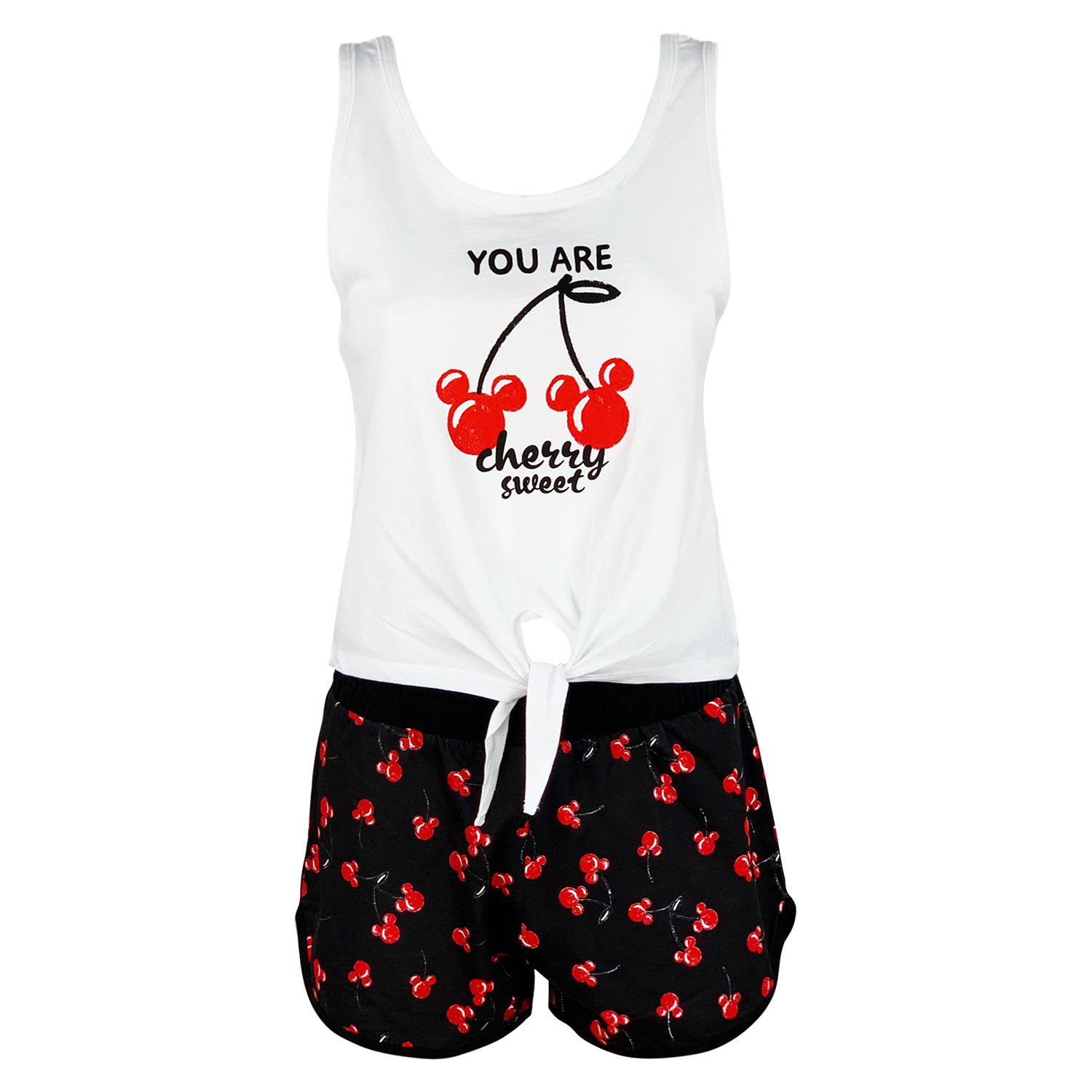 Pigiama corto donna Disney Mickey Mouse canotta e pantaloncino in cotone 4971
