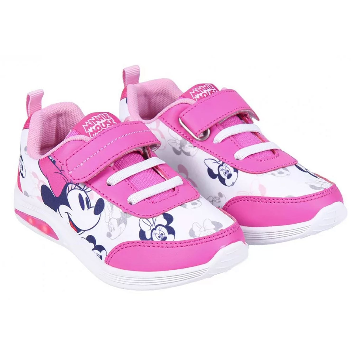 Scarpe sportive Disney Minnie Mouse a strappo per bambina con luci led 4982