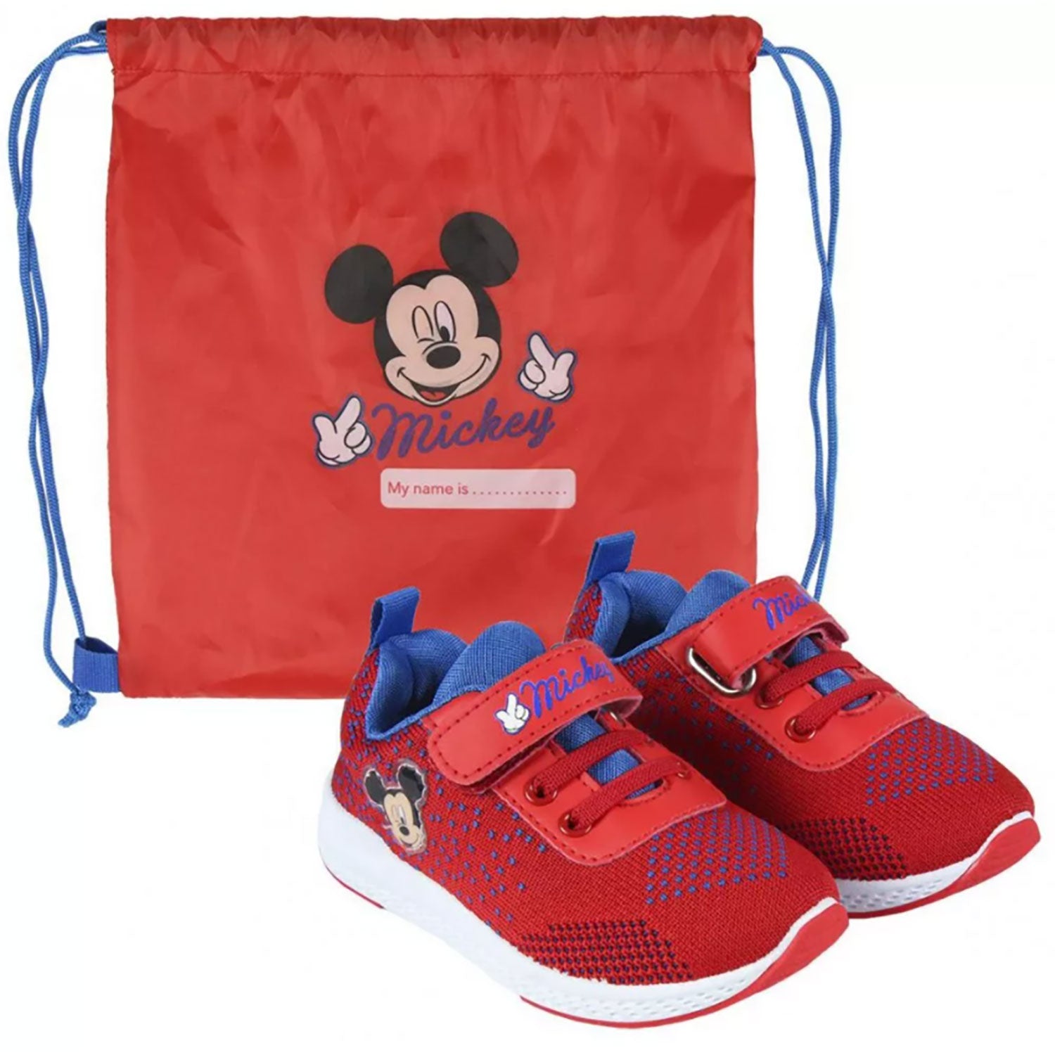 Scarpe Disney Mickey Mouse sneakers sportive a strappo bambino 4992