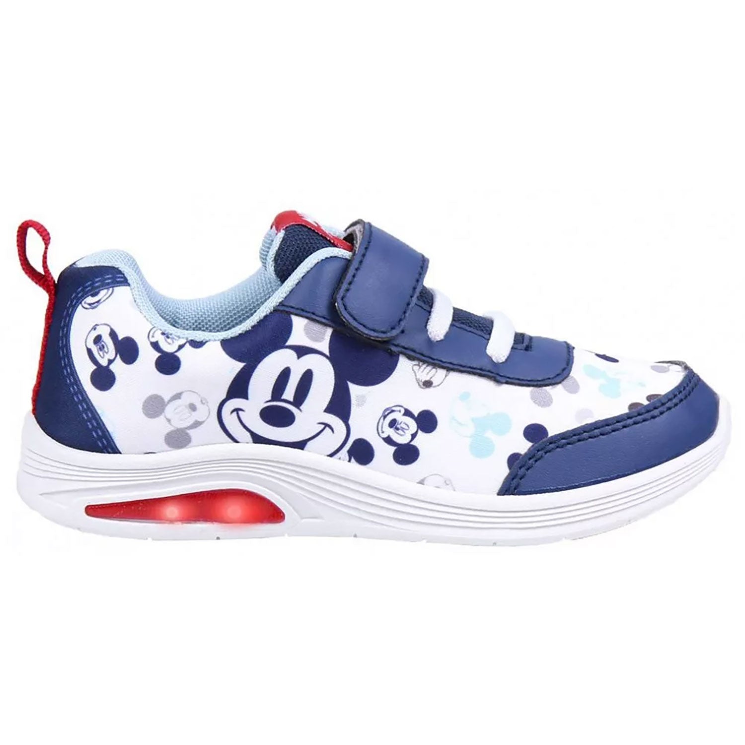 Scarpe Disney Mickey Mouse sneakers sportive a strappo bambino con luci led 4994