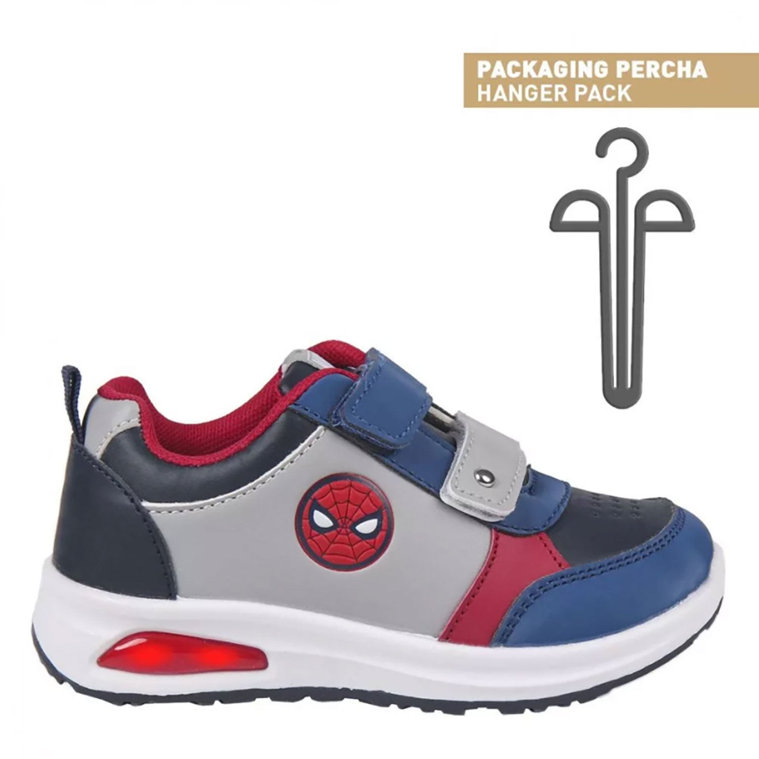Scarpe Marvel Spiderman sneakers sportive a strappo bambino con luci led 4998