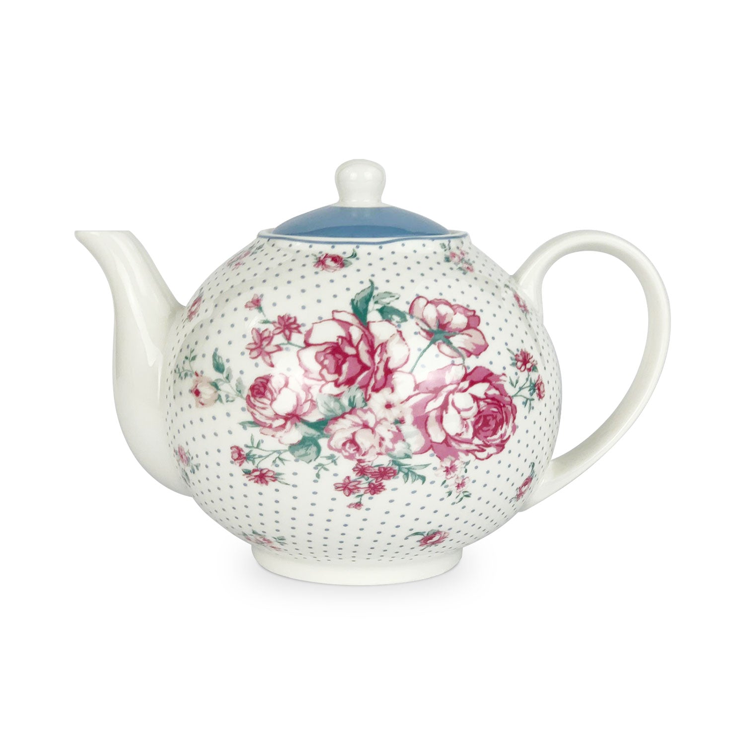 Teiera in porcellana Isabelle Rose Julia stile retrò con coperchio 1 litro 5054