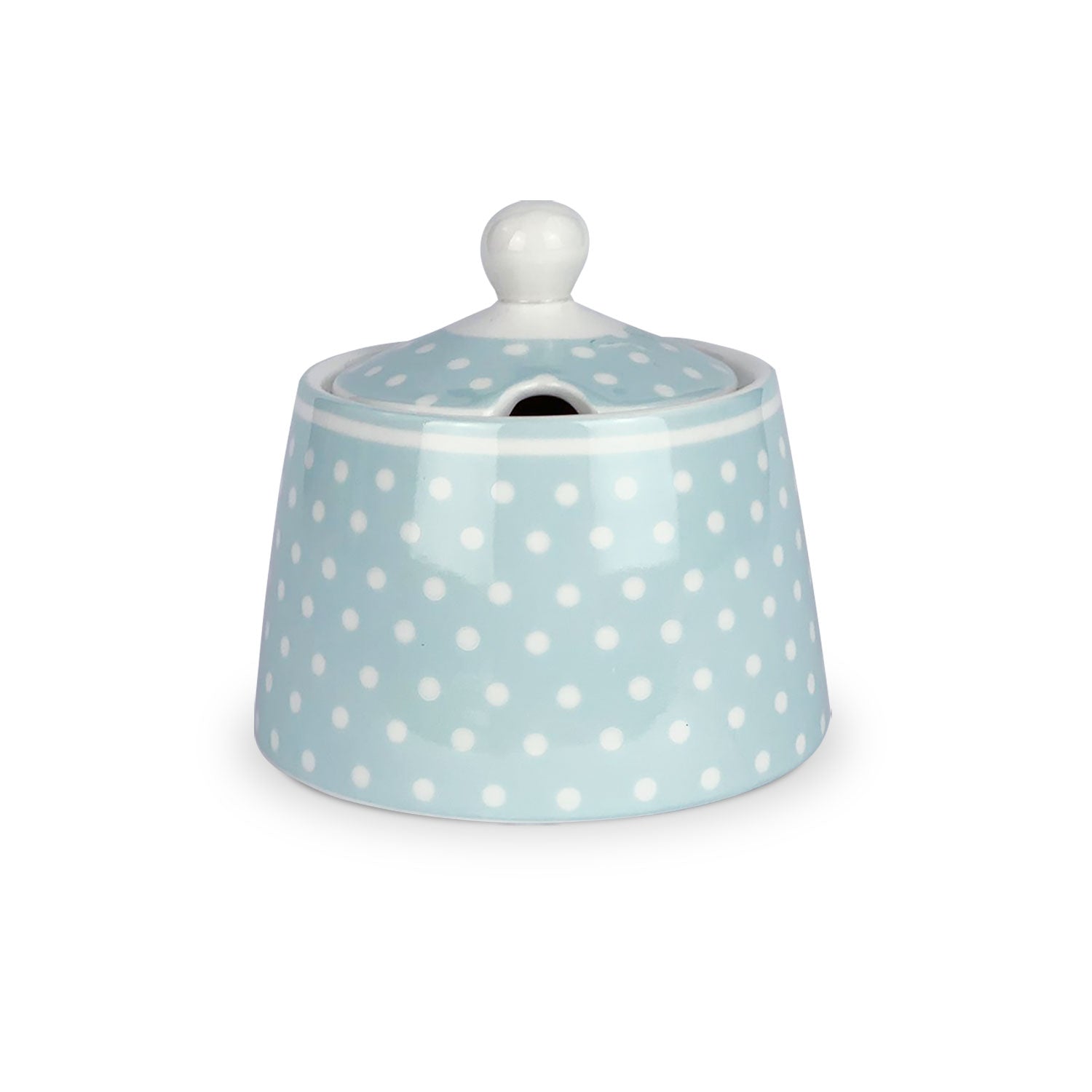 Zuccheriera in porcellana Isabelle Rose a pois Shabby chic rotonda 5068