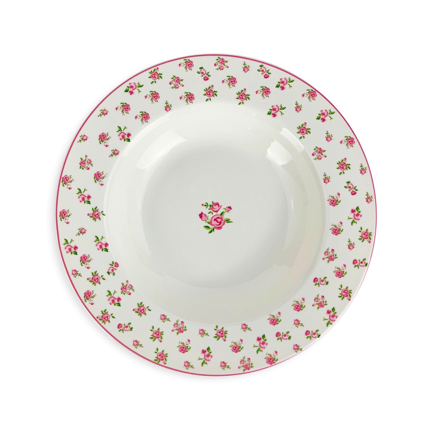 Servizio di piatti fondo Isabelle Rose Holly Shabby chic in porcellana 6pz 5106