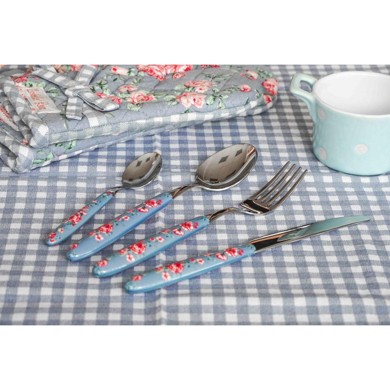 Cucchiai da tavola set Isabelle Rose Shabby chic Julia in acciaio inox 6pz 5126