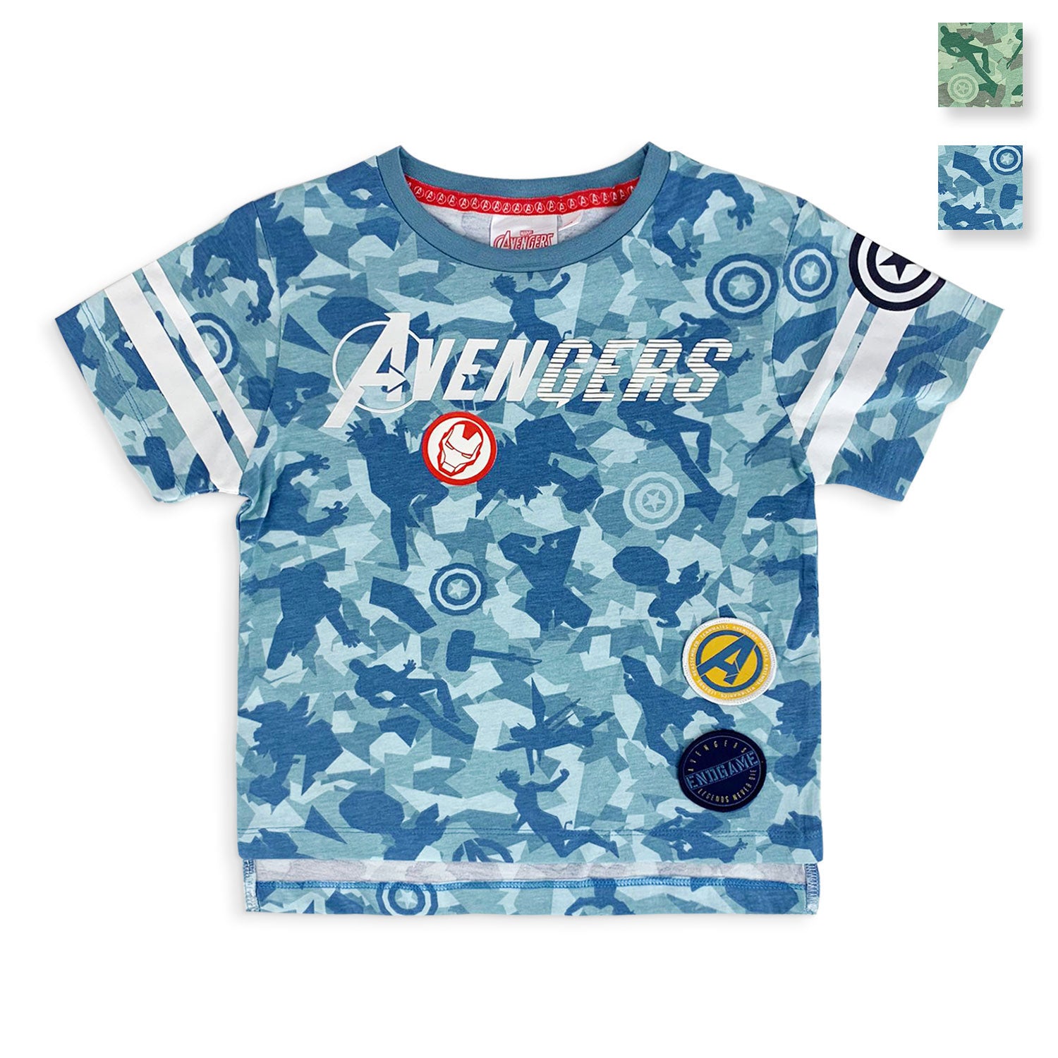 Maglietta Marvel Avengers t-shirt bambino mezze maniche in cotone estivo 5185