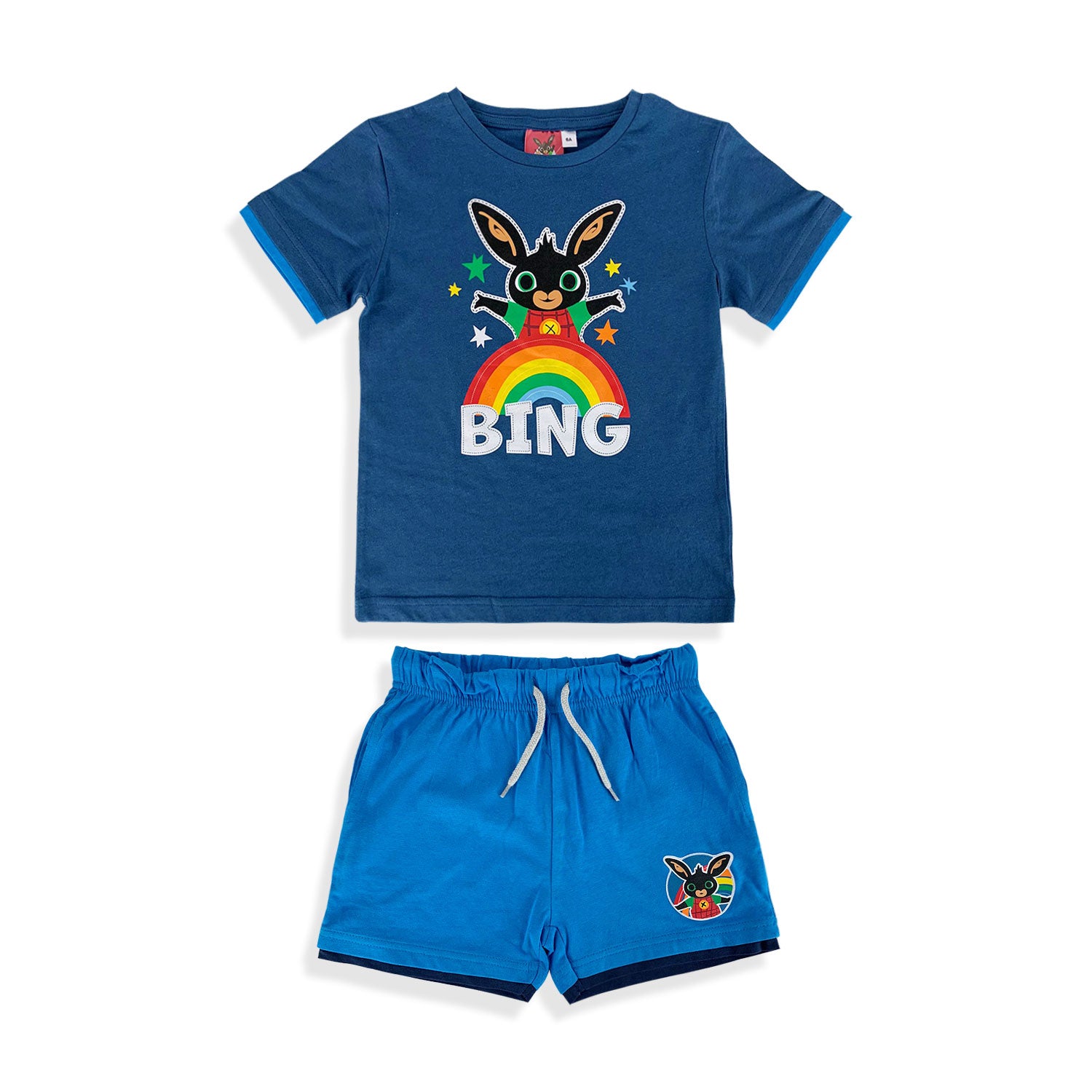 Pigiama corto bambino Bing completo t-shirt e pantaloncino in cotone 5200