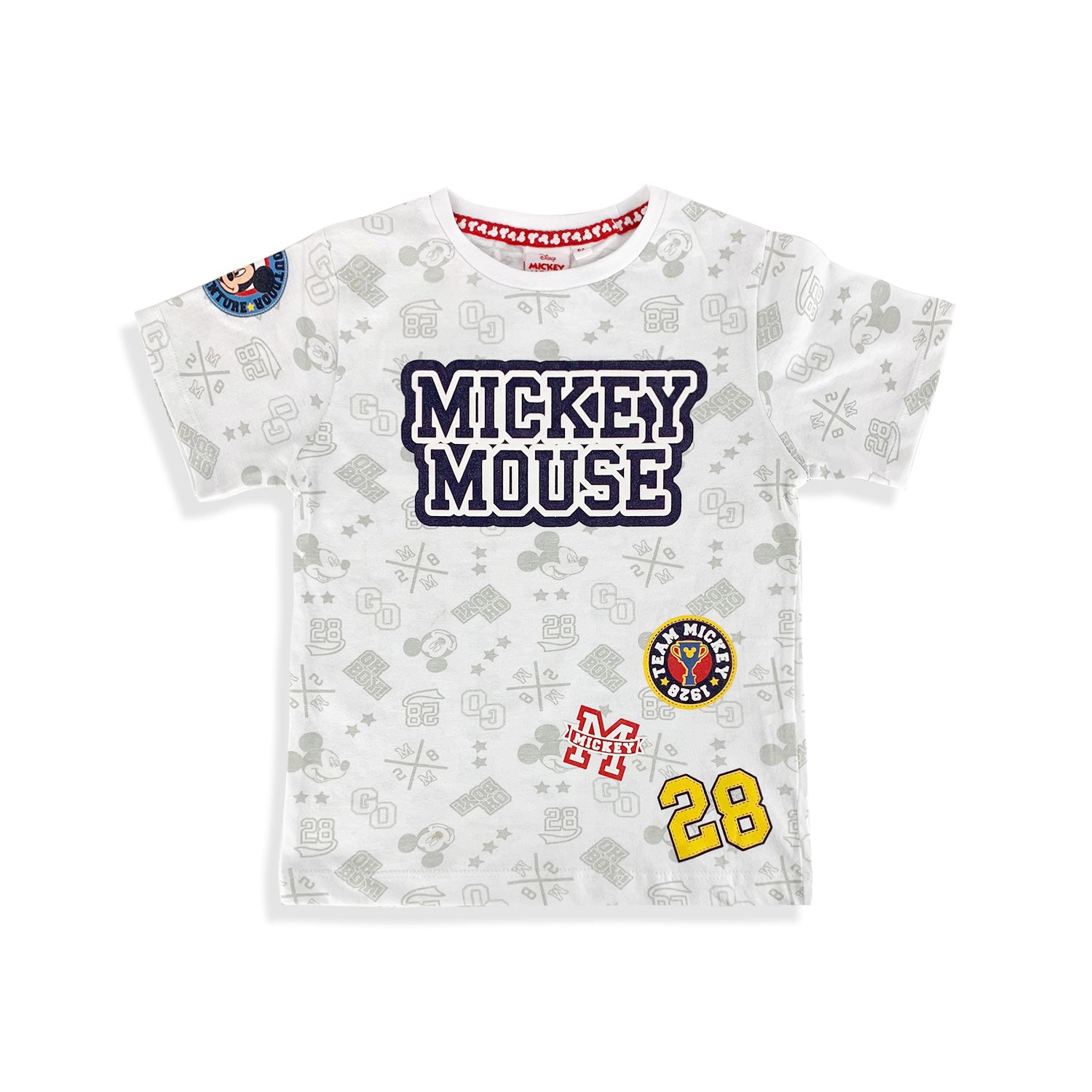 Maglia Disney Mickey Mouse t-shirt mezze maniche in cotone stampata bambino 5201