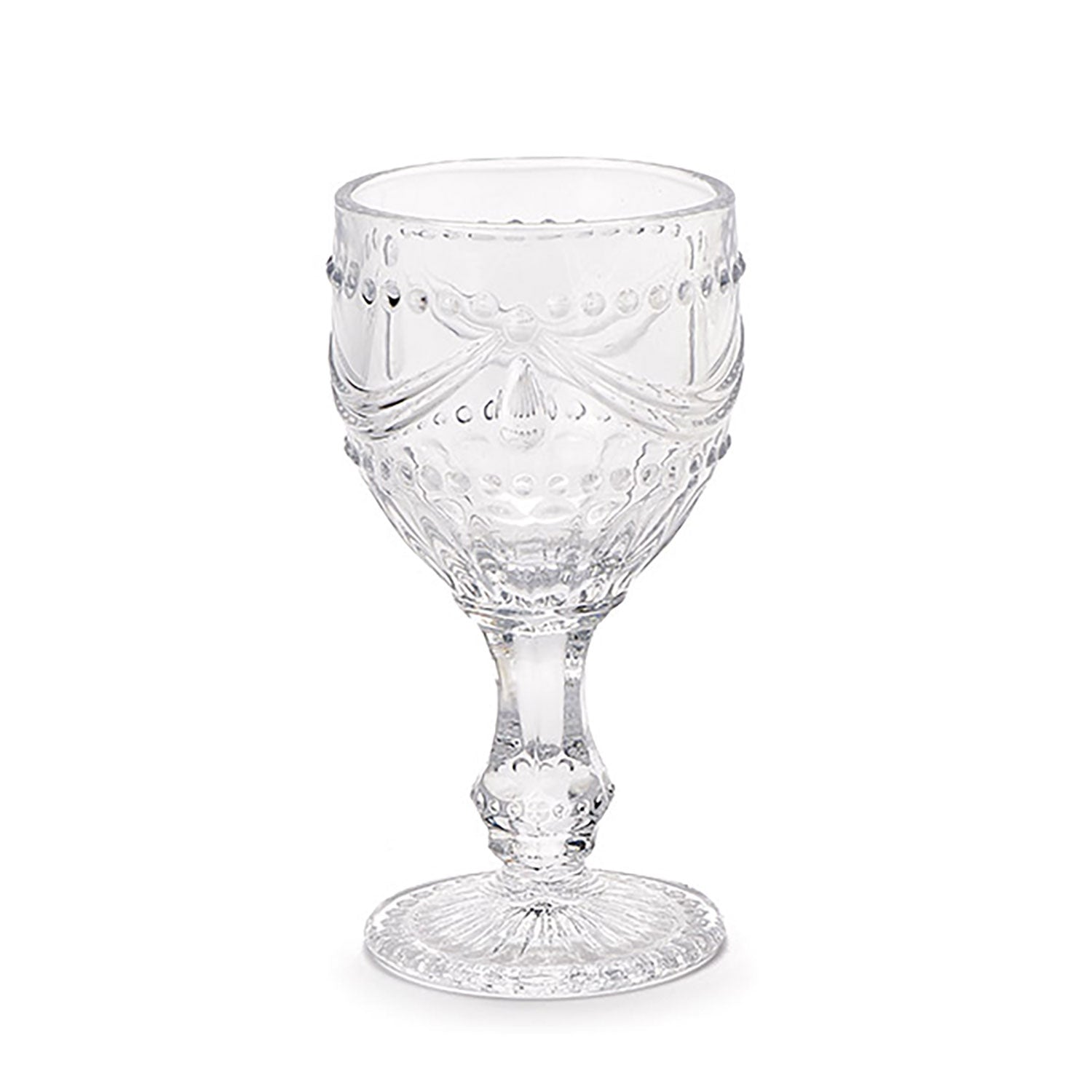 Calici da vino bicchieri Nuvole di Stoffa Shabby chic in vetro 6pz h14,5cm 5287