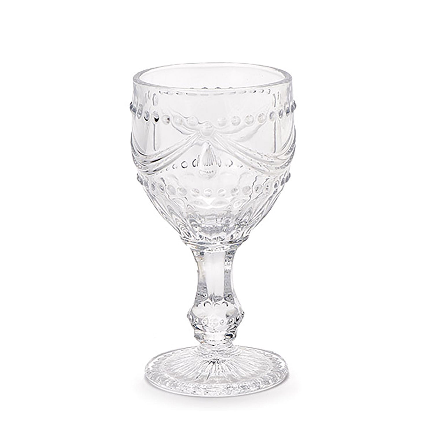 Calici da acqua bicchieri Nuvole di Stoffa Shabby chic in vetro 6pz h16,5cm 5288