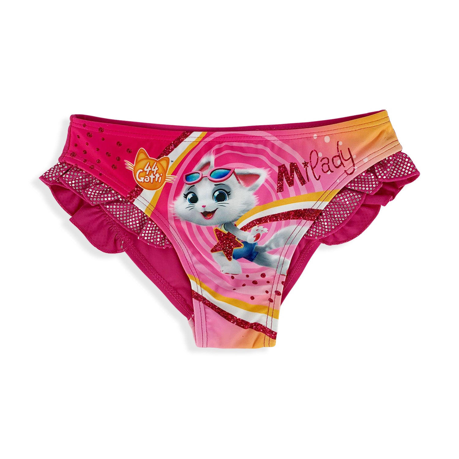 Costume da mare 44 Gatti ufficiale per bambina slip con volant piscina 5346