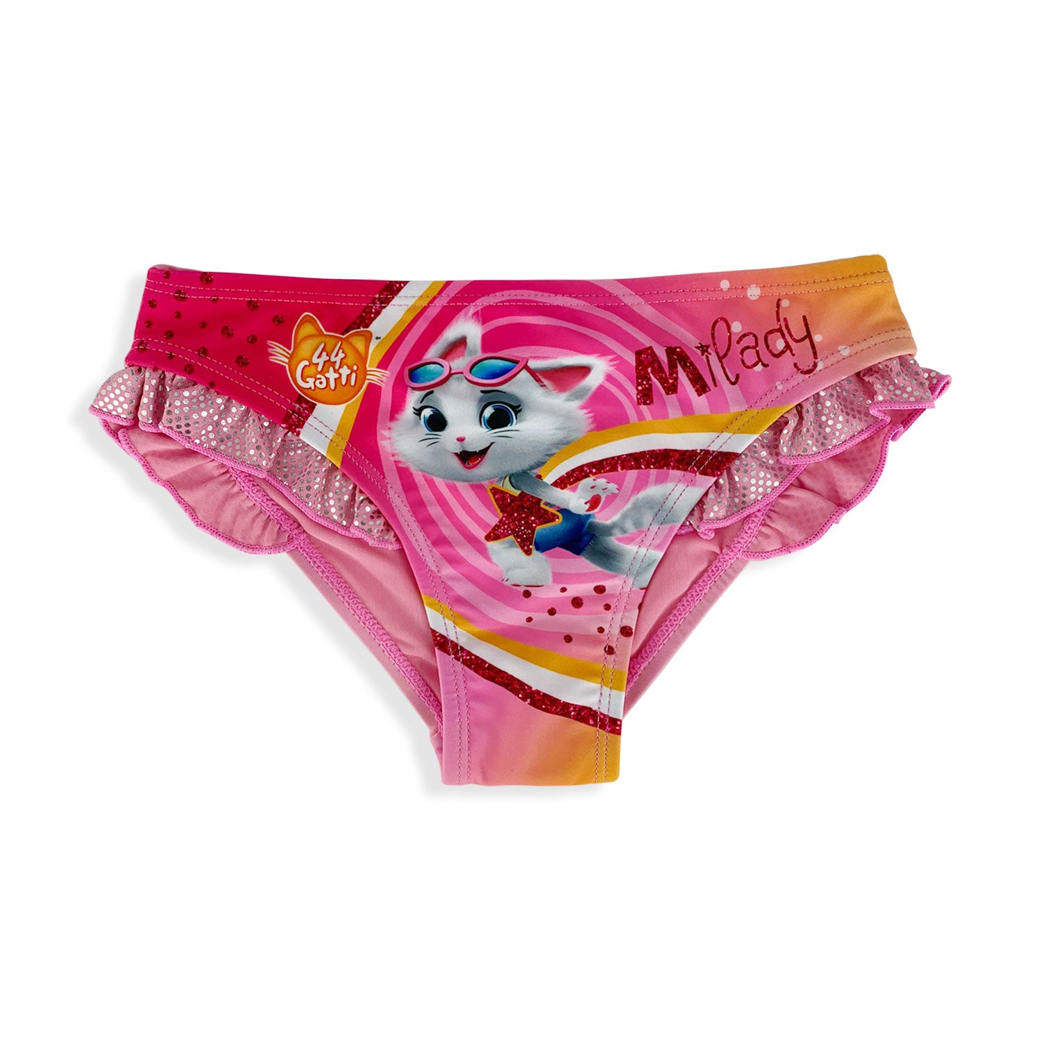 Costume da mare 44 Gatti ufficiale per bambina slip con volant piscina 5346