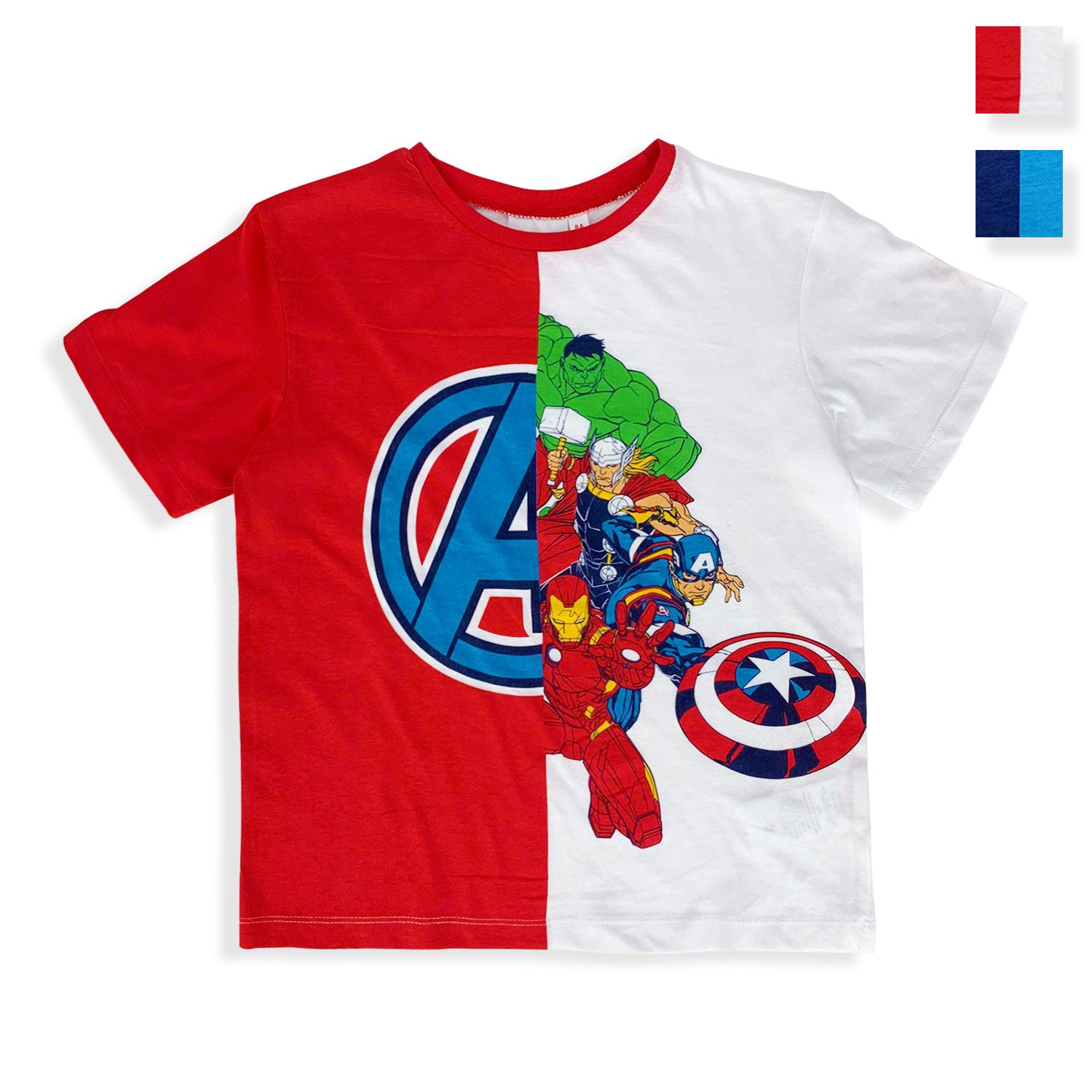 Maglietta Marvel Avengers t-shirt bambino mezze maniche in cotone estivo 5359