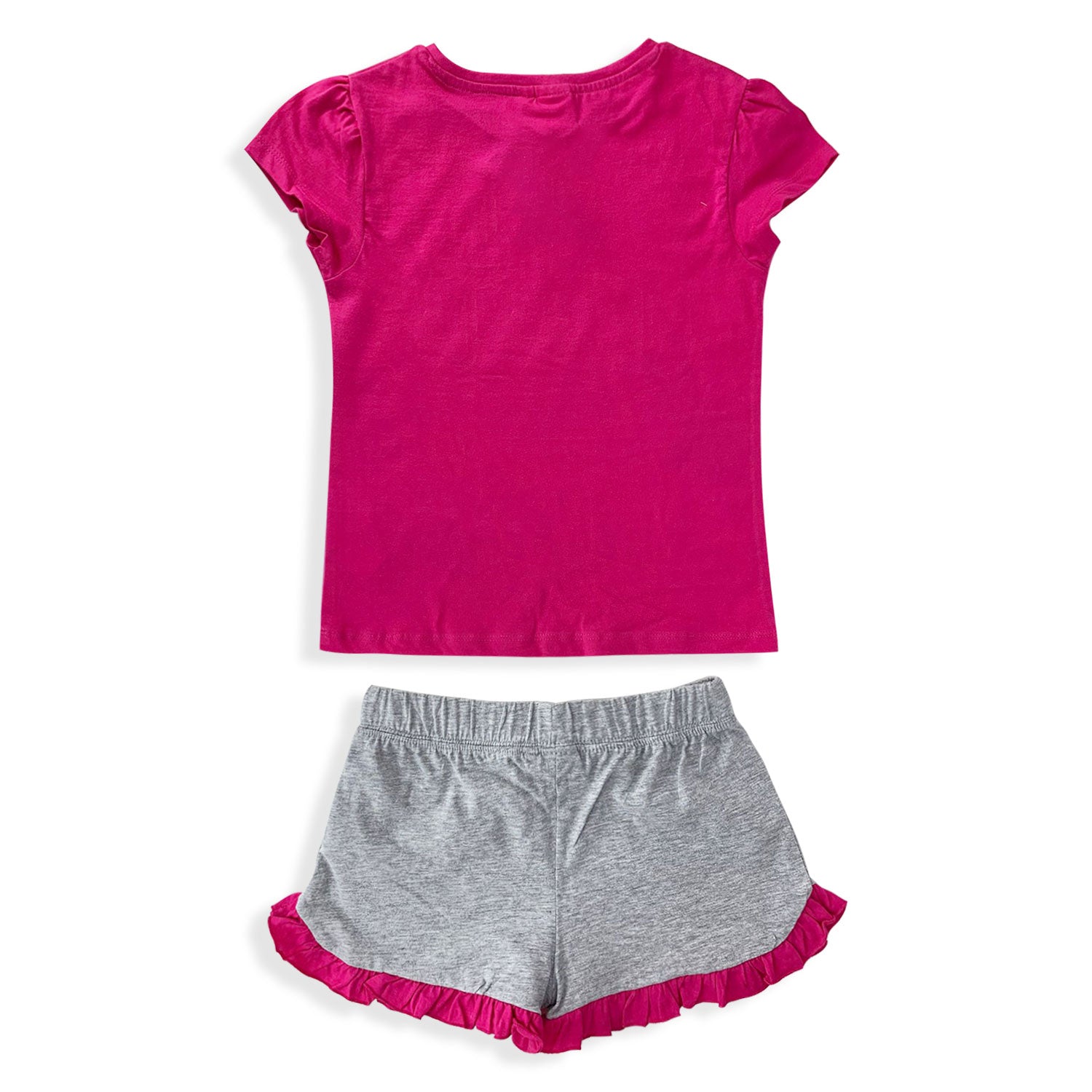 Pigiama corto bambina Disney Princess completo t-shirt pantaloncino cotone 5361