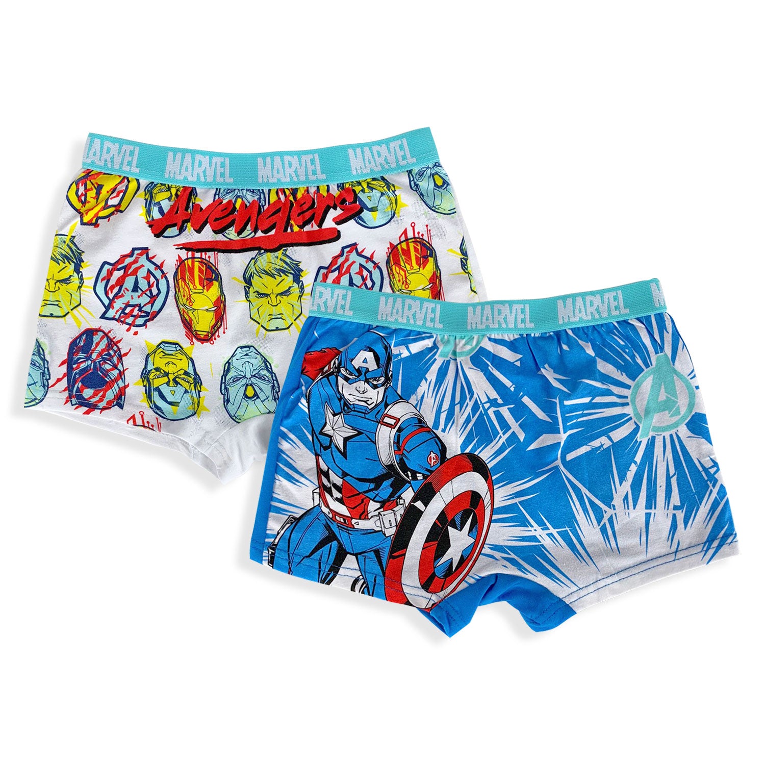 Set 2 Boxer Marvel Avengers ufficiale bambino shorties mutandine intimo 5371