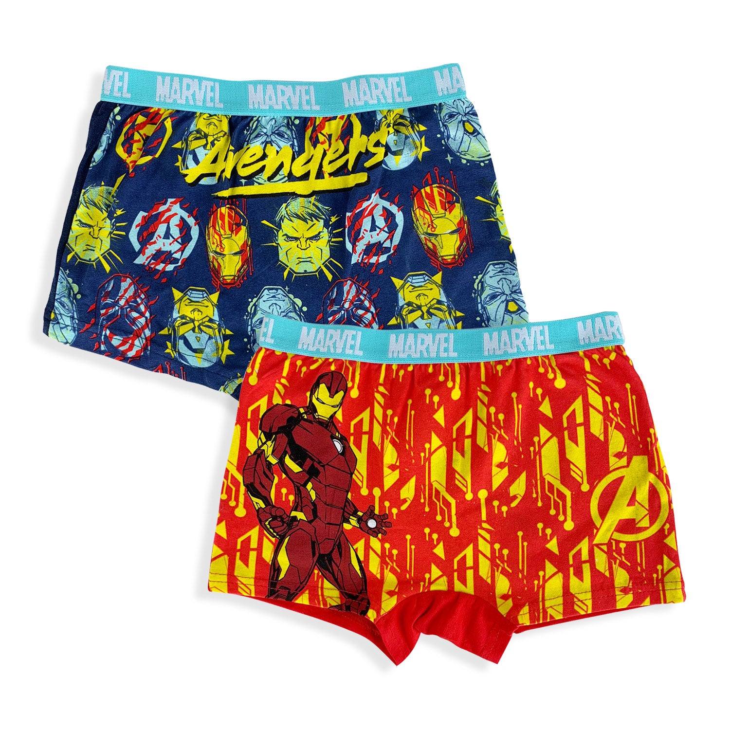 Set 2 Boxer Marvel Avengers ufficiale bambino shorties mutandine intimo 5371