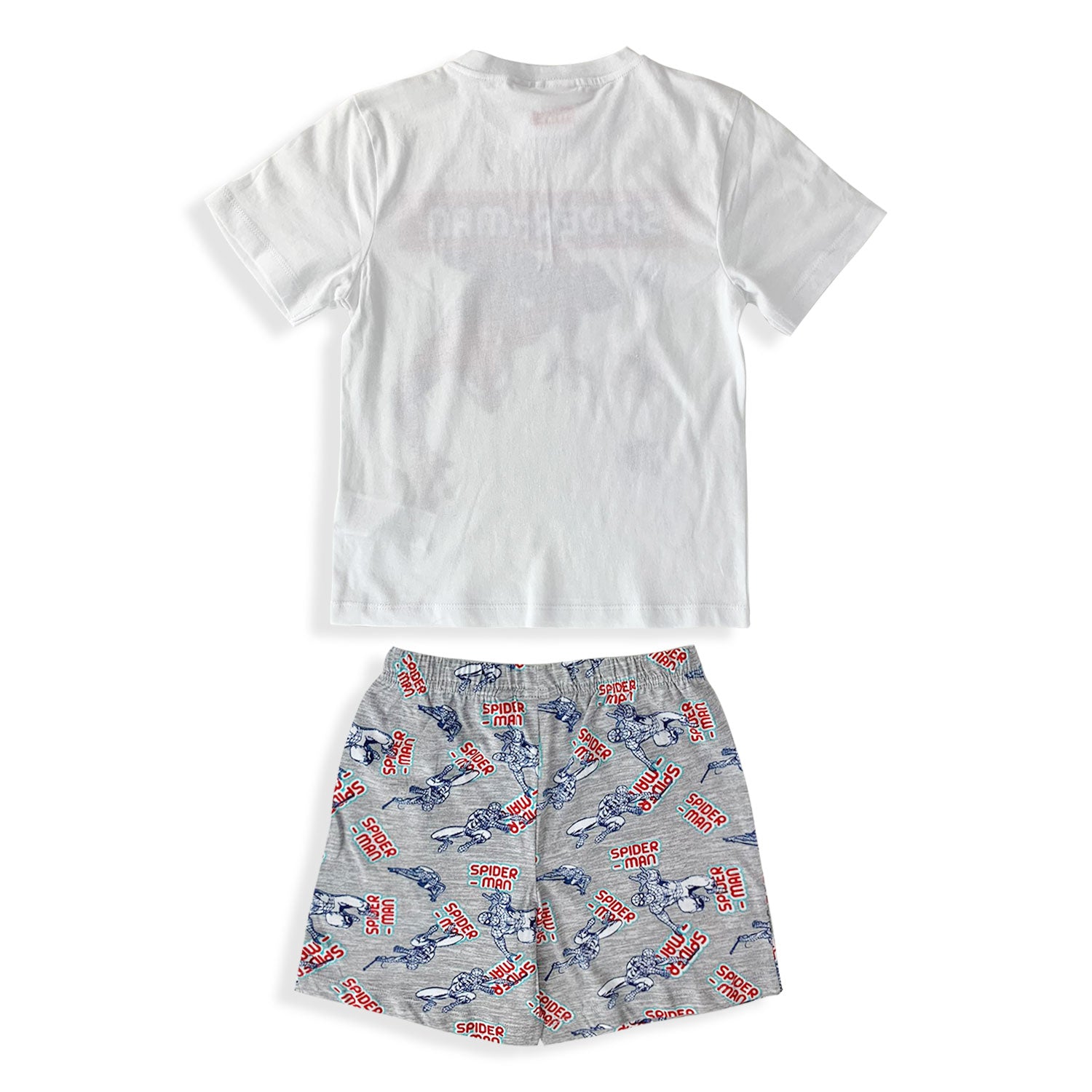 Pigiama bambino Marvel Spiderman t-shirt e pantaloncino in cotone stampato 5373