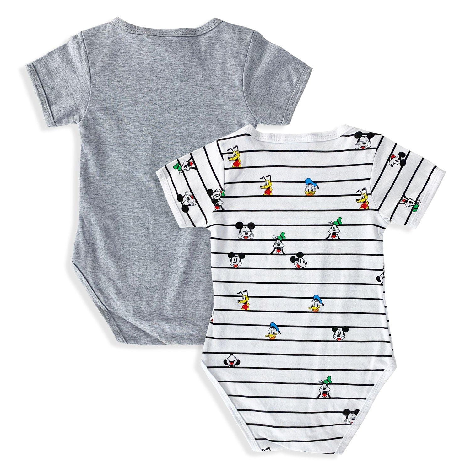 Body neonato mezze maniche Disney tutina Mickey Mouse set 2 pz in cotone 5375