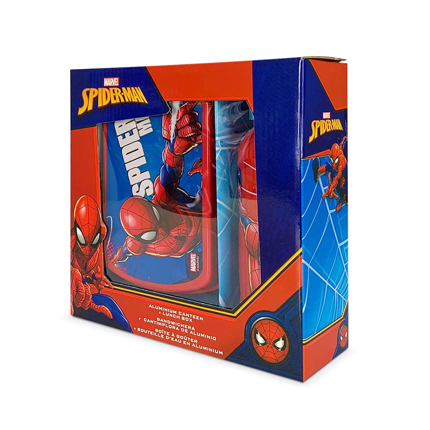 Set pranzo 2 pezzi Marvel Spiderman ufficiale borraccia 500ml e portapranzo 5384