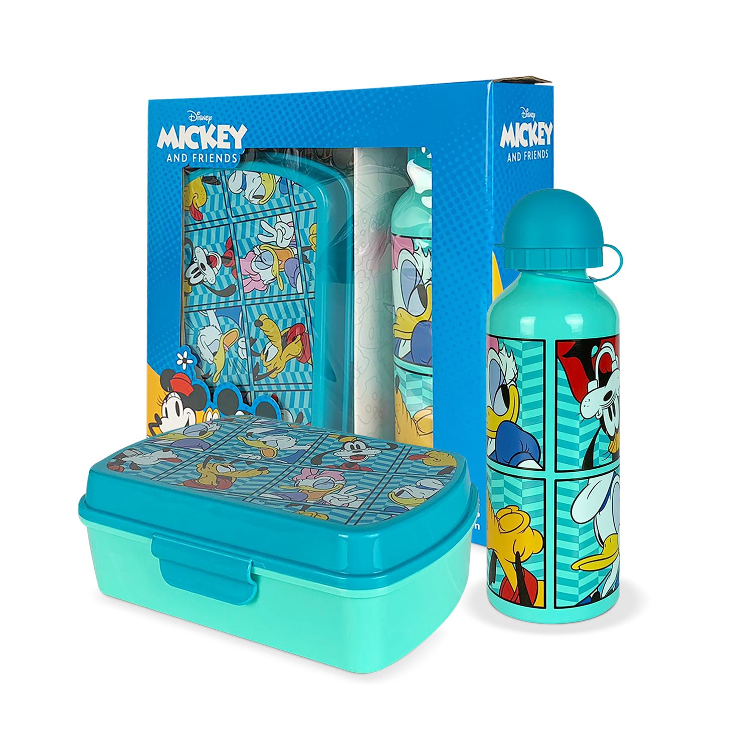 Set pranzo 2 pezzi Disney Mickey Mouse friends borraccia 500ml portapranzo 5388