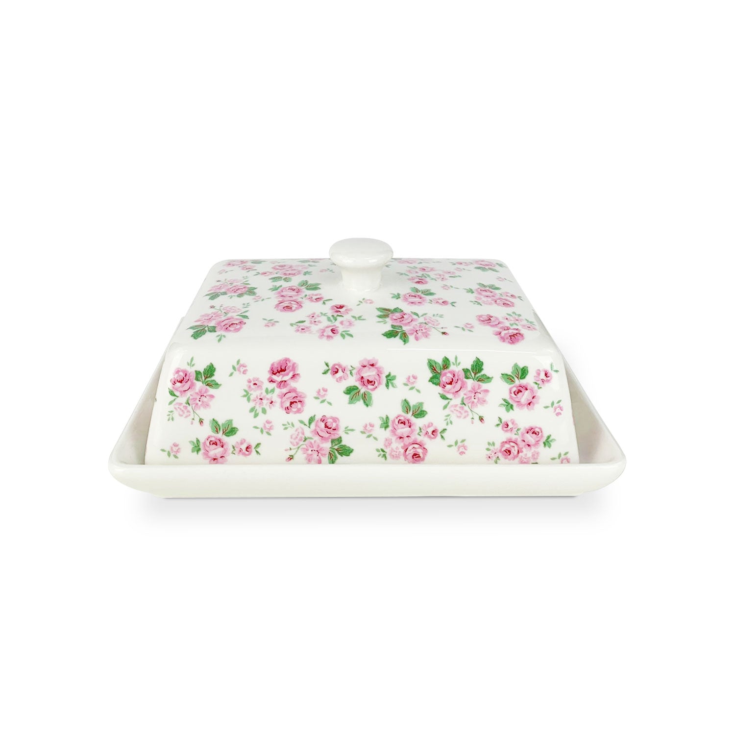 Burriera in porcellana Isabelle Rose Lucy portaburro con fiori Shabby Chic 5396