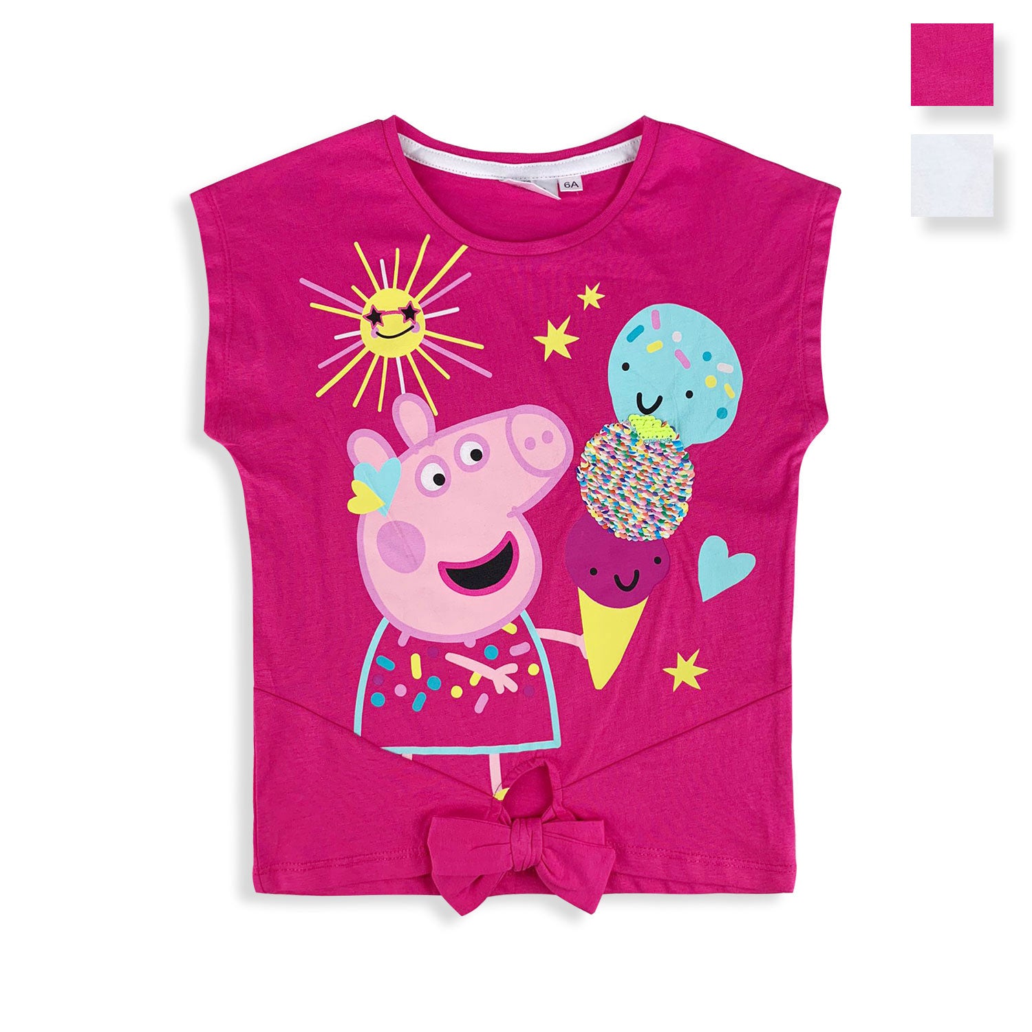 T-shirt Peppa Pig maglietta maniche corte maglia bambina in cotone 5428