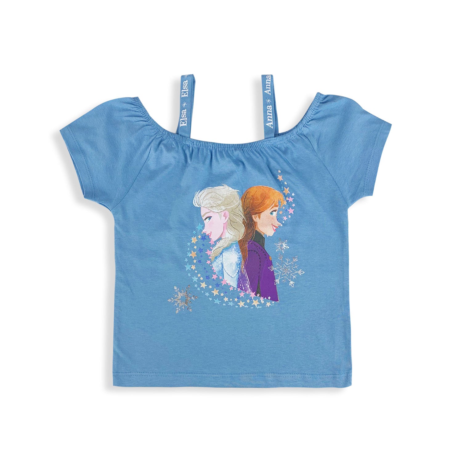 Maglia Disney Frozen maglietta con bretelle maglia bimba cotone bambina 5429