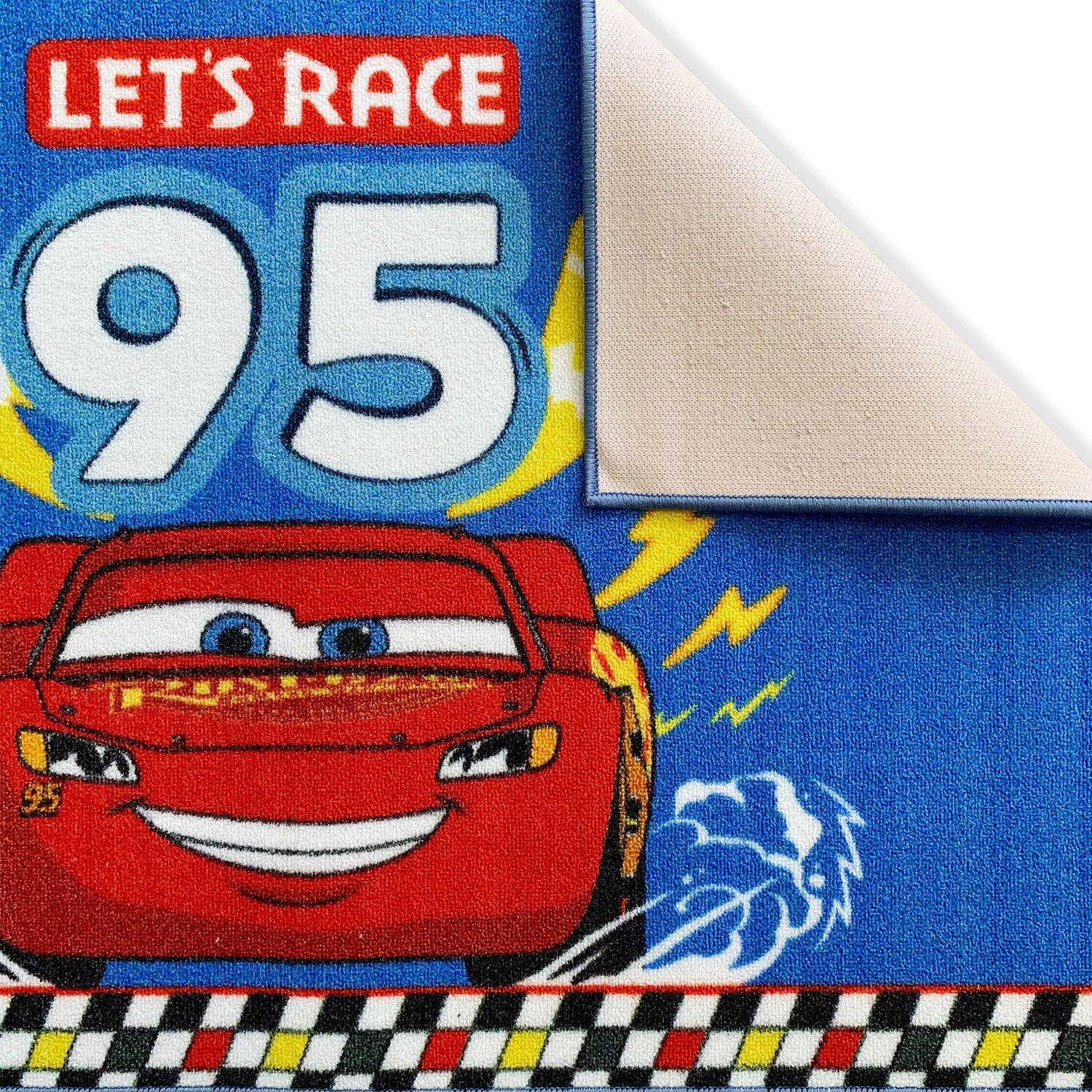 Tappeto antiscivolo cameretta bambini Disney Cars Saetta mcqueen 80x120 cm 5436