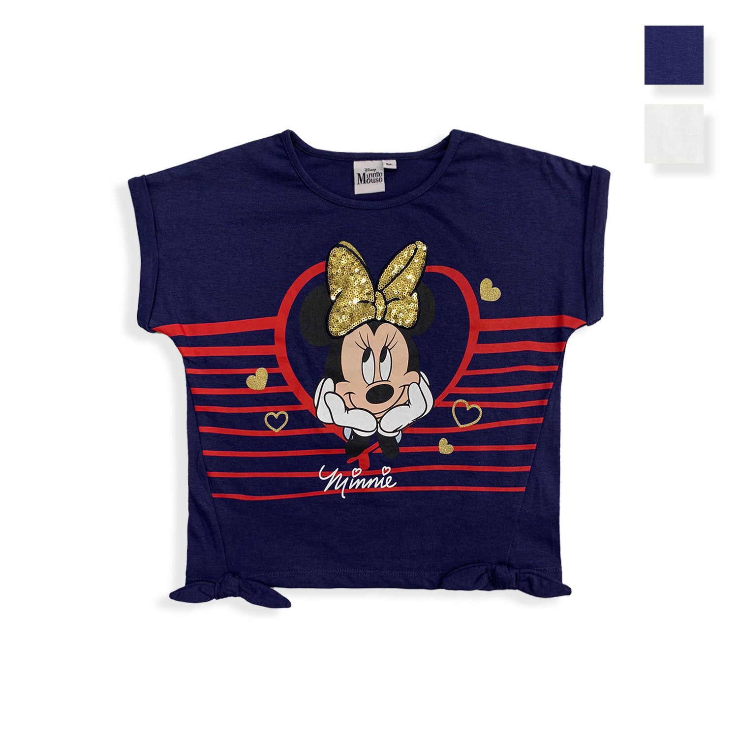 T-shirt Disney Minnie Mouse maglietta maniche corte maglia bambina cotone 5447