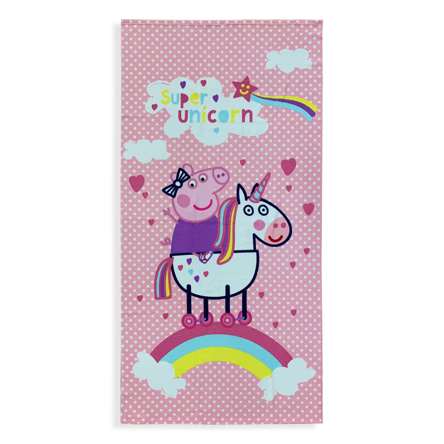 Telo mare Peppa Pig Unicorno in microspugna 70x140cm asciugamano piscina 5466