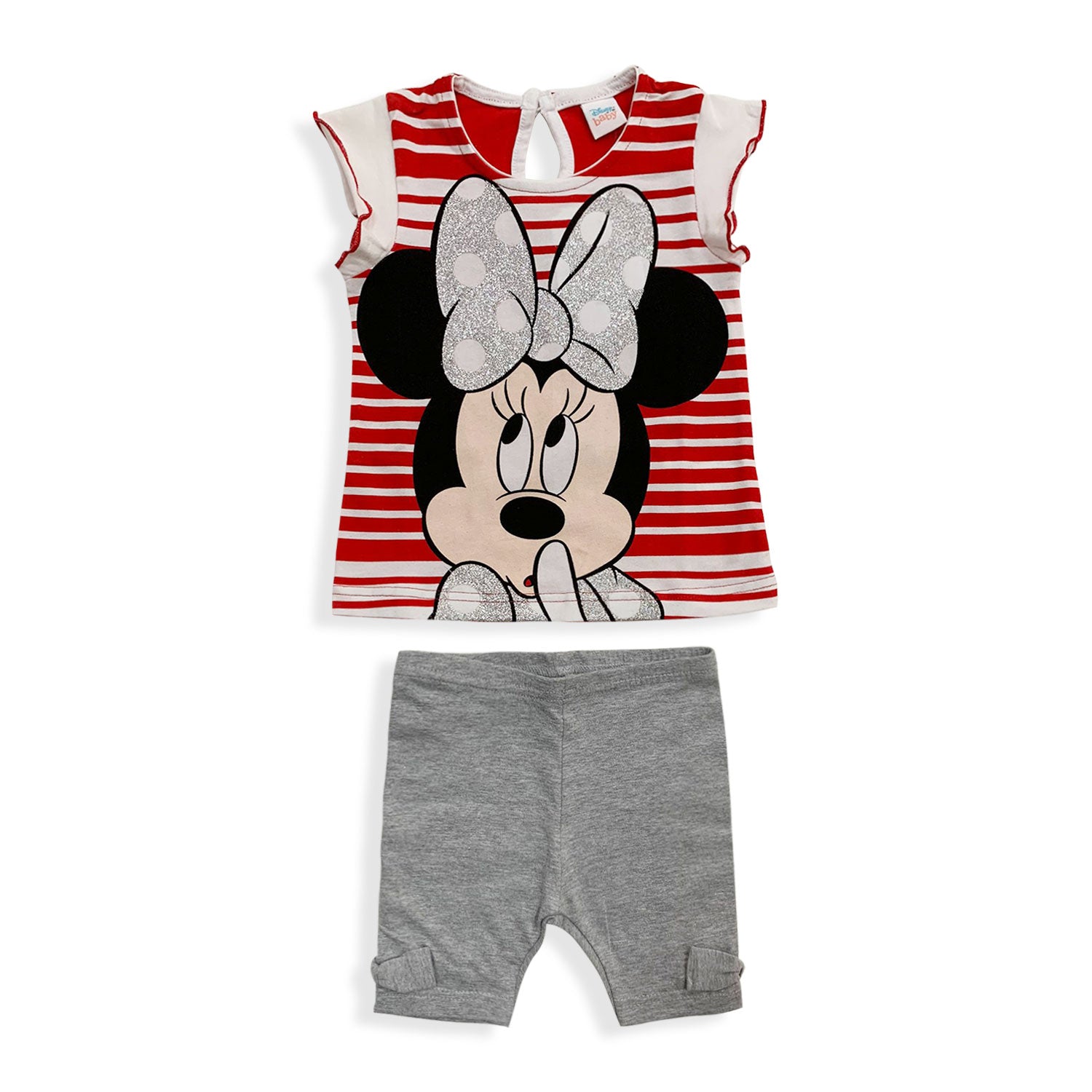 Pigiama Disney Minnie Mouse in cotone mezze maniche neonato bambina 5493