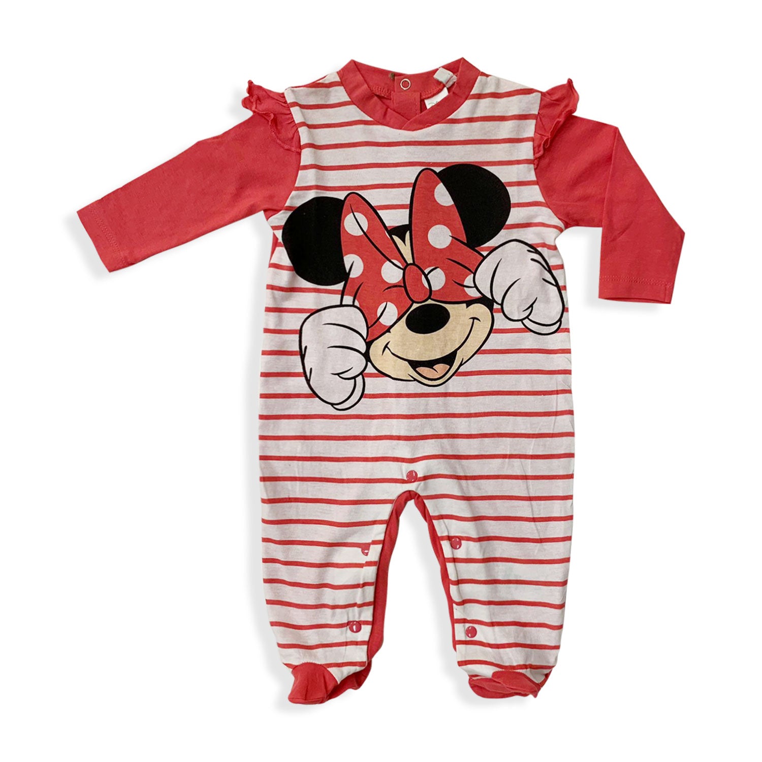 Tutina Disney Pagliaccetto neonato Minnie Mouse in cotone leggero bimba 5502