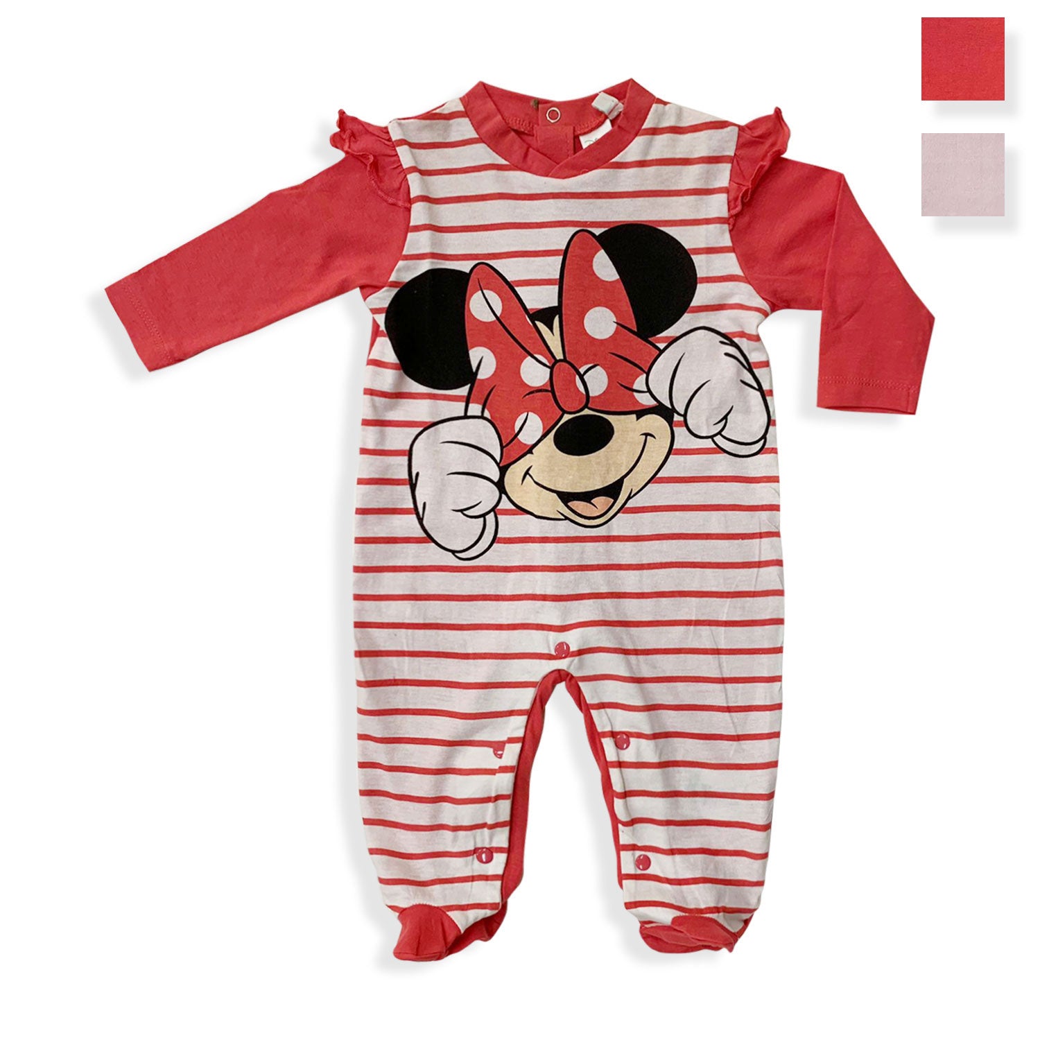 Tutina Disney Pagliaccetto neonato Minnie Mouse in cotone leggero bimba 5502