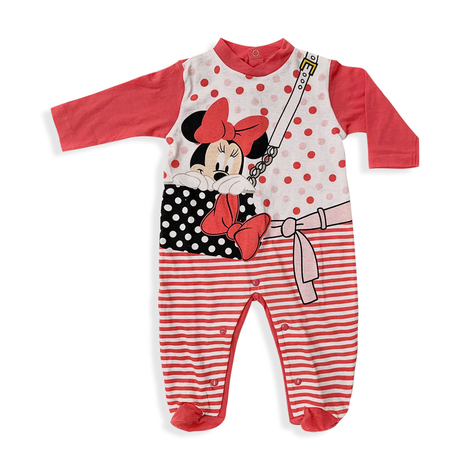 Tutina Disney Pagliaccetto neonato Minnie Mouse in cotone leggero bimba 5503