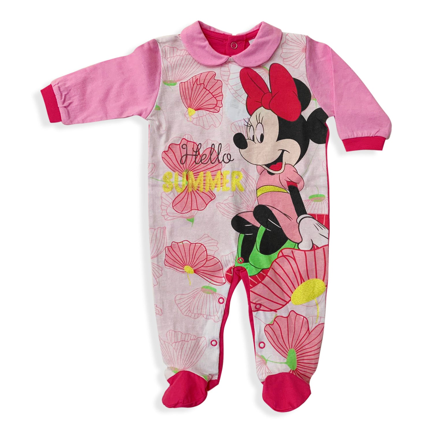 Tutina Disney Pagliaccetto neonato Minnie Mouse in cotone leggero bimba 5504